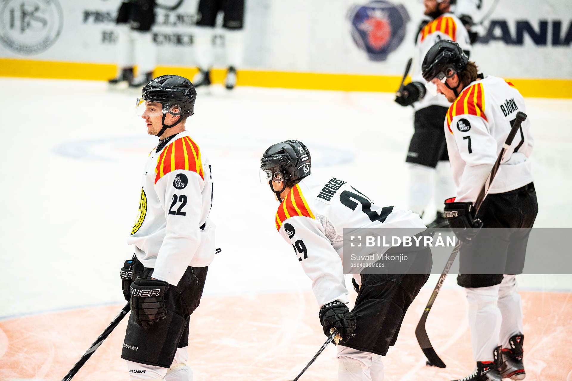Brynäs Adam Pettersson, Oula Palve och Marcus Björk