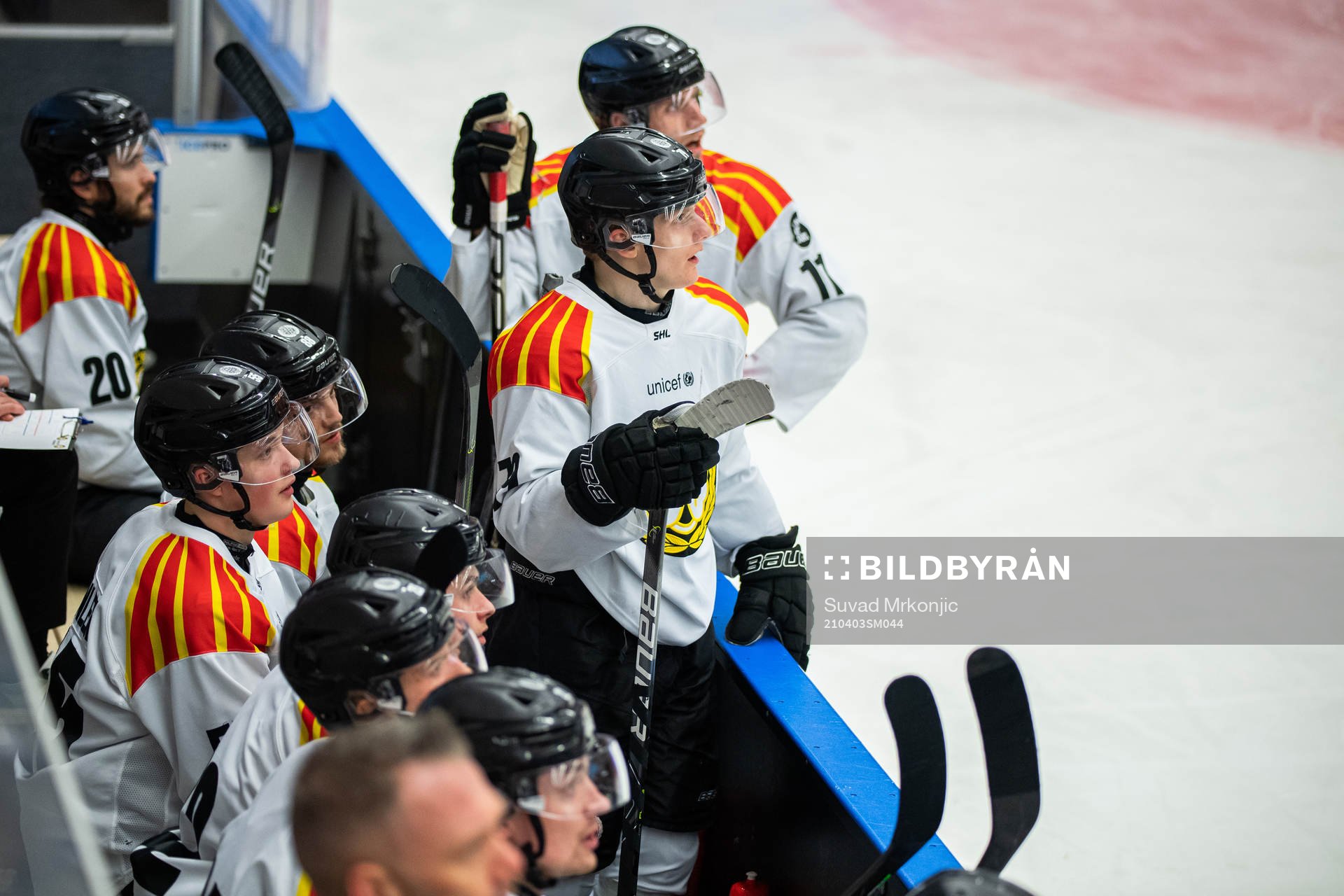 Brynäs spelare deppar i båset
