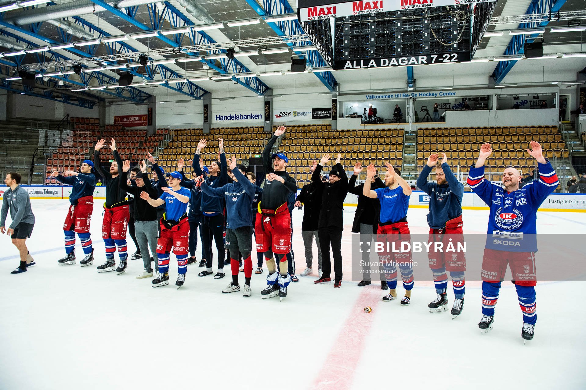 Oskarshamns spelare jublar
