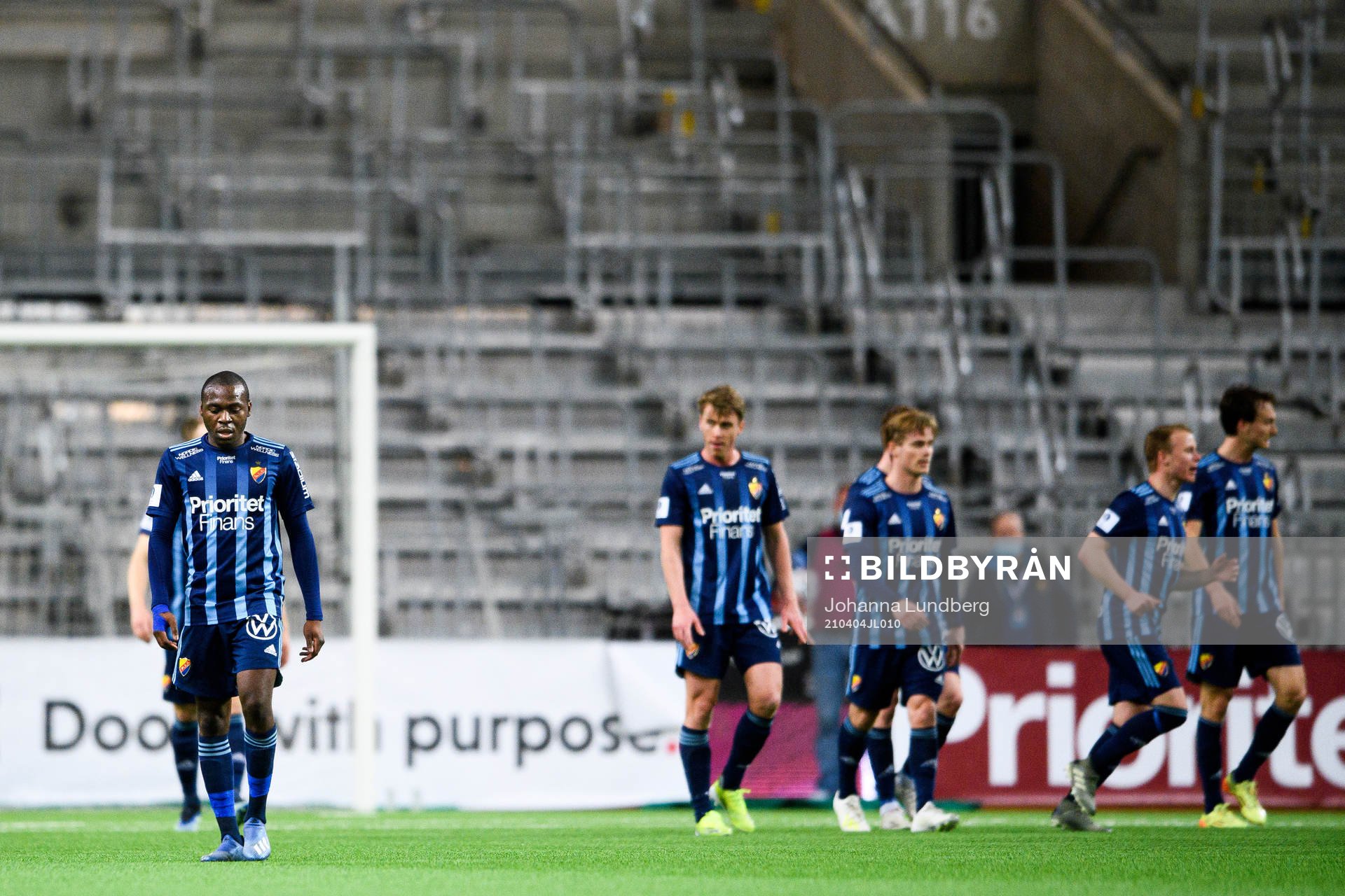 Djurgårdens Edward Chilufya  deppar