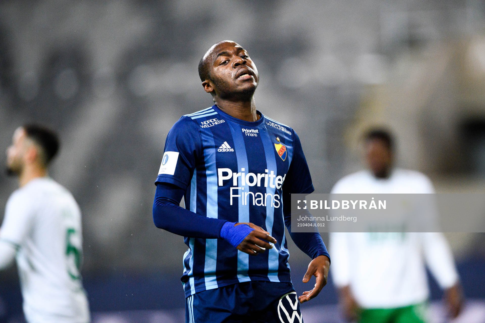 Djurgårdens Edward Chilufya deppar