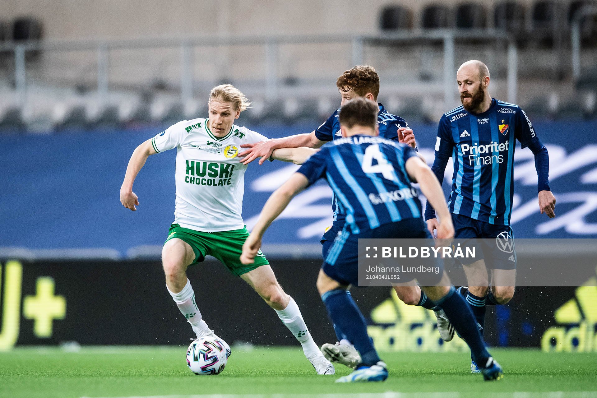 Hammarbys Gustav Ludwigson mot Djurgårdens Aslak Witry och