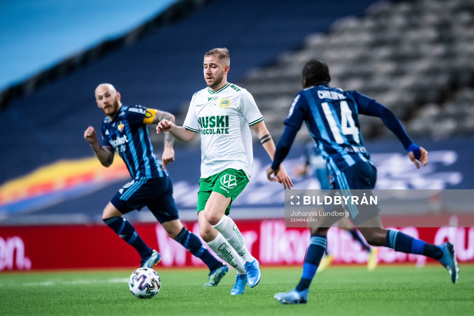 Djurgårdens Magnus Eriksson och Hammarbys Darijan Bojanic