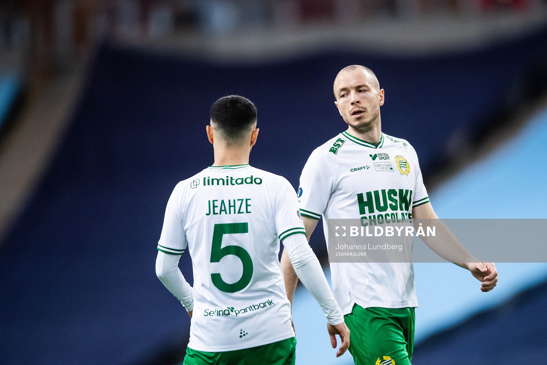 Hammarbys Mohanad Jeahze och Jon Gudni Fjoluson