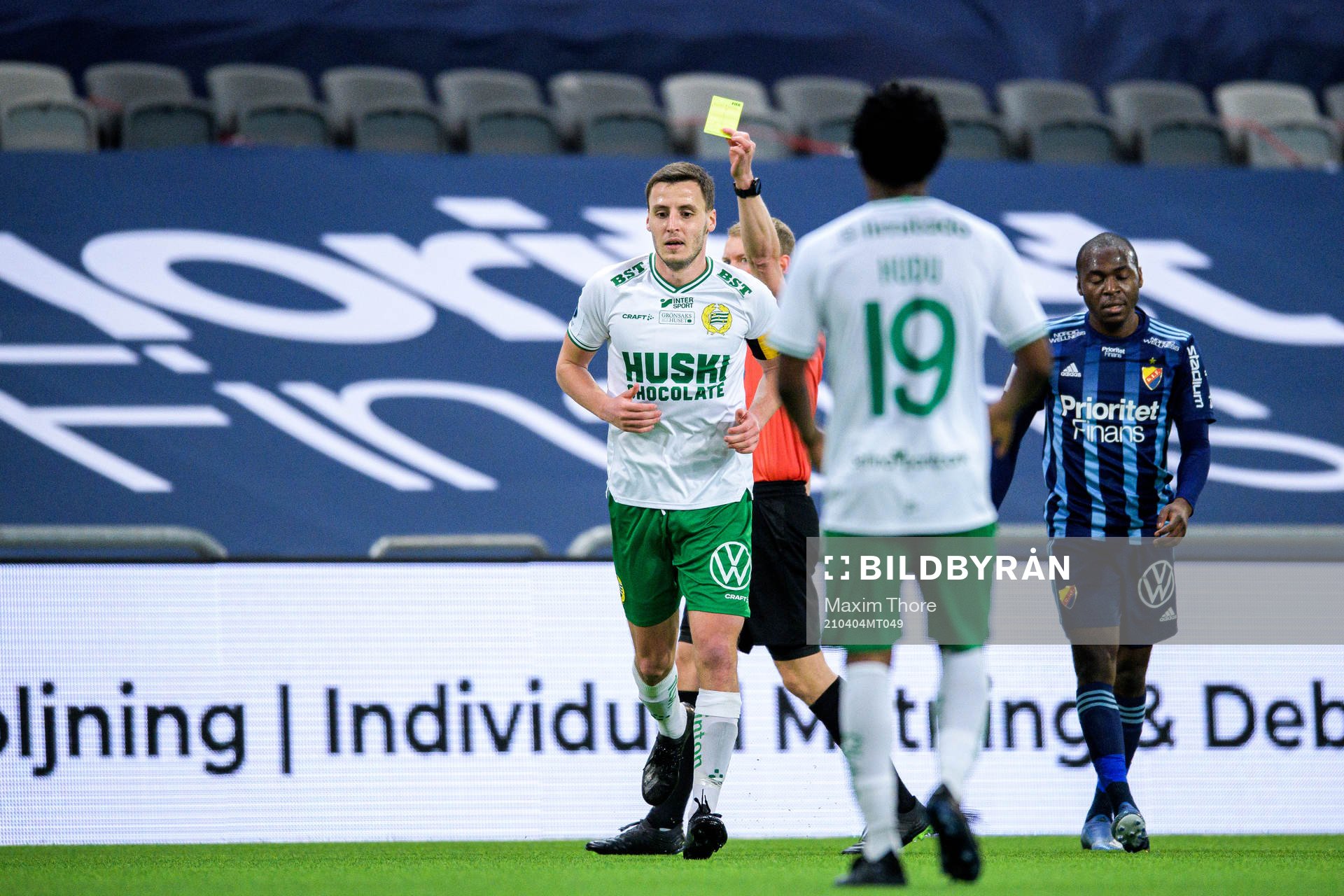 Hammarbys Jeppe Andersen får en varning