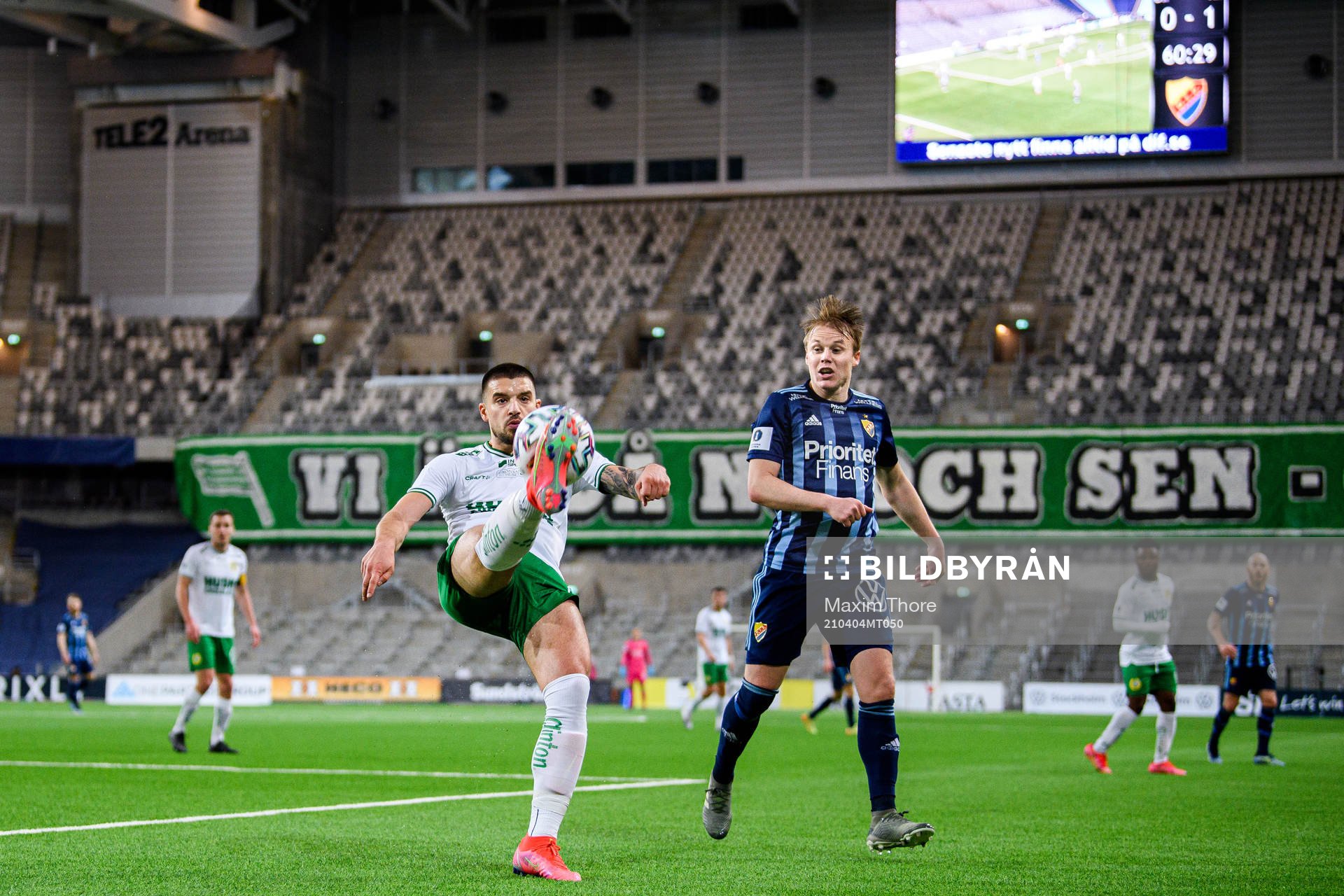 Hammarbys Vladimir Rodic och Djurgårdens Elliot Käck