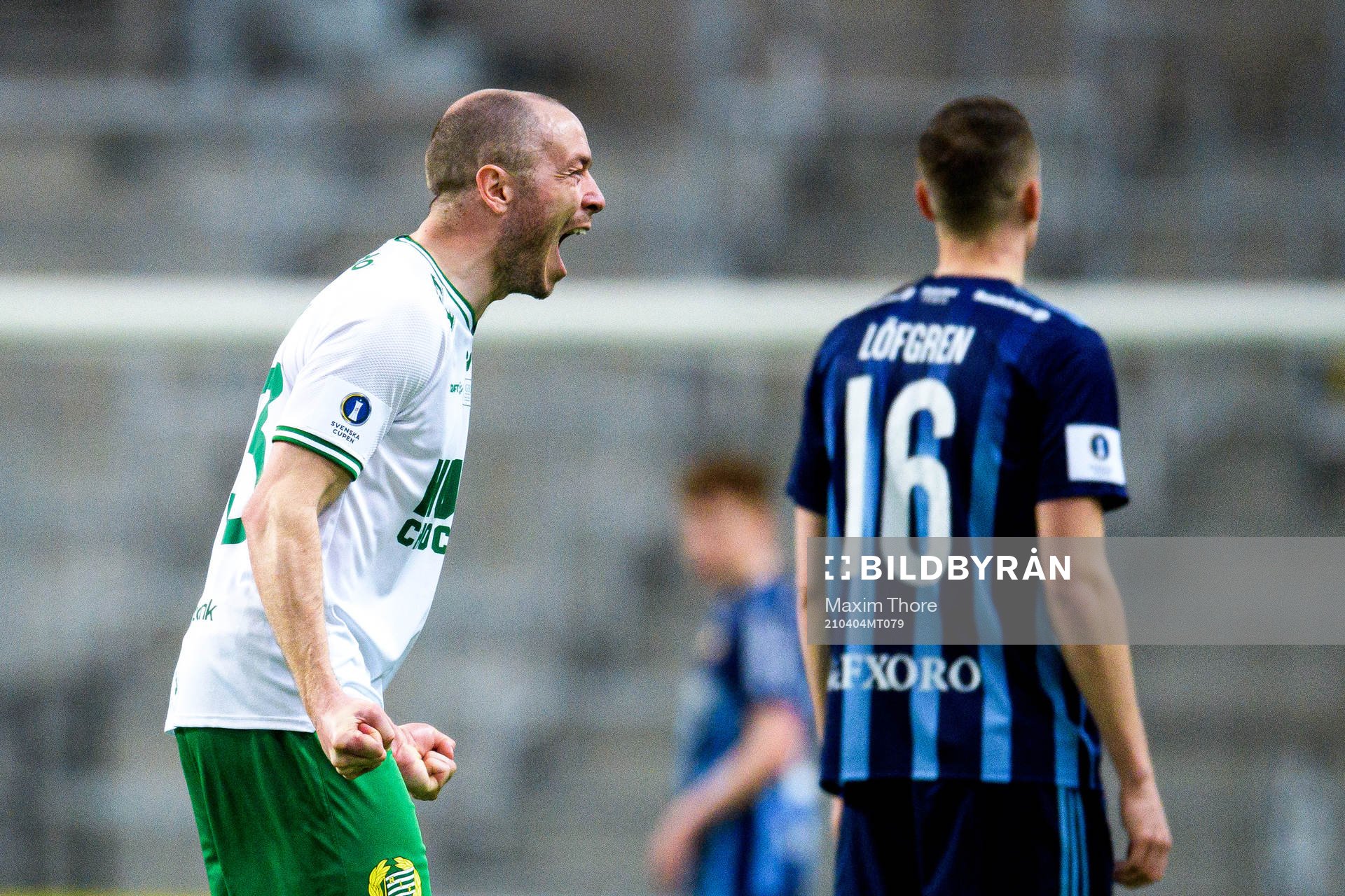 Hammarbys Jon Gudni Fjoluson jublar