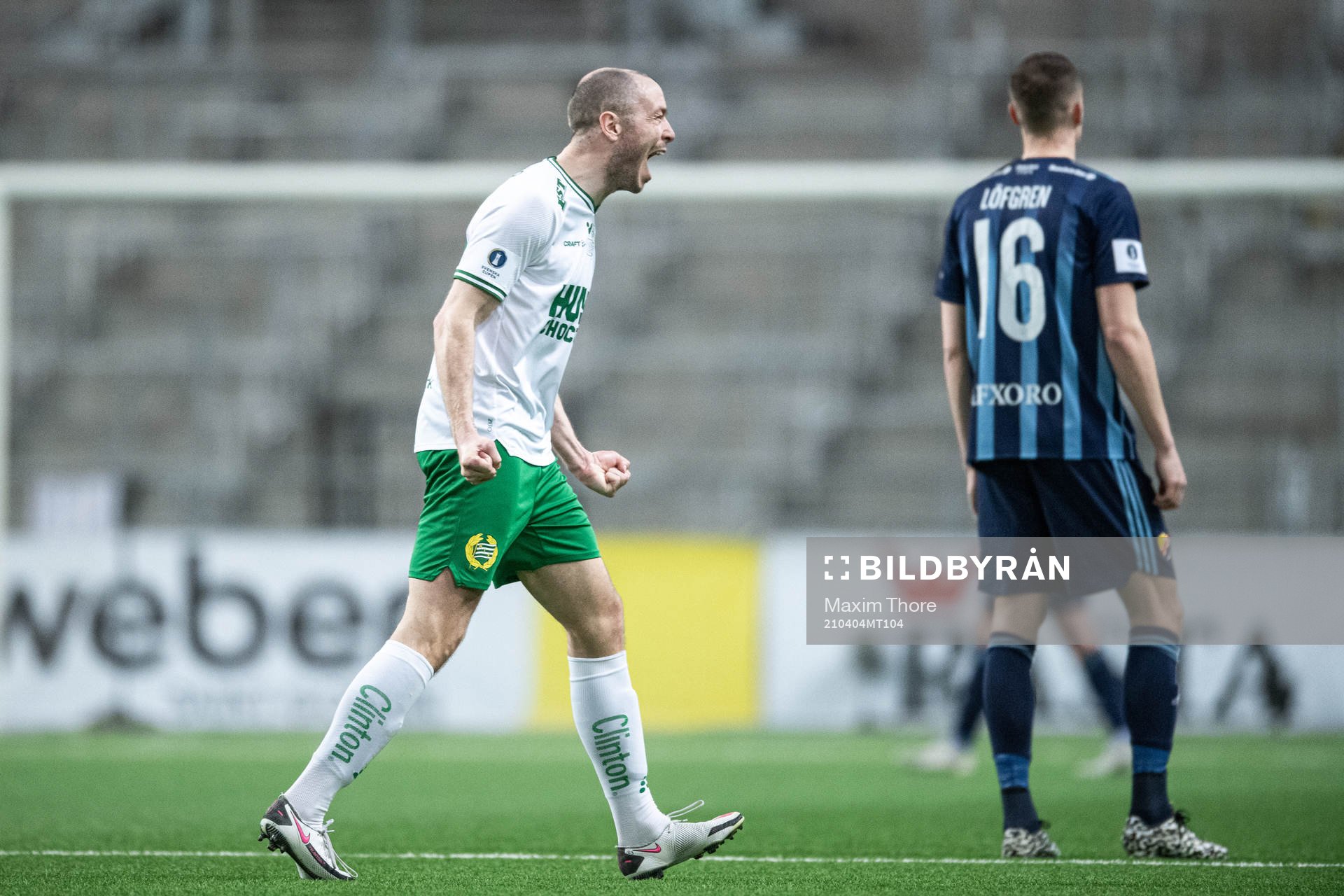 Hammarbys Jon Gudni Fjoluson jublar