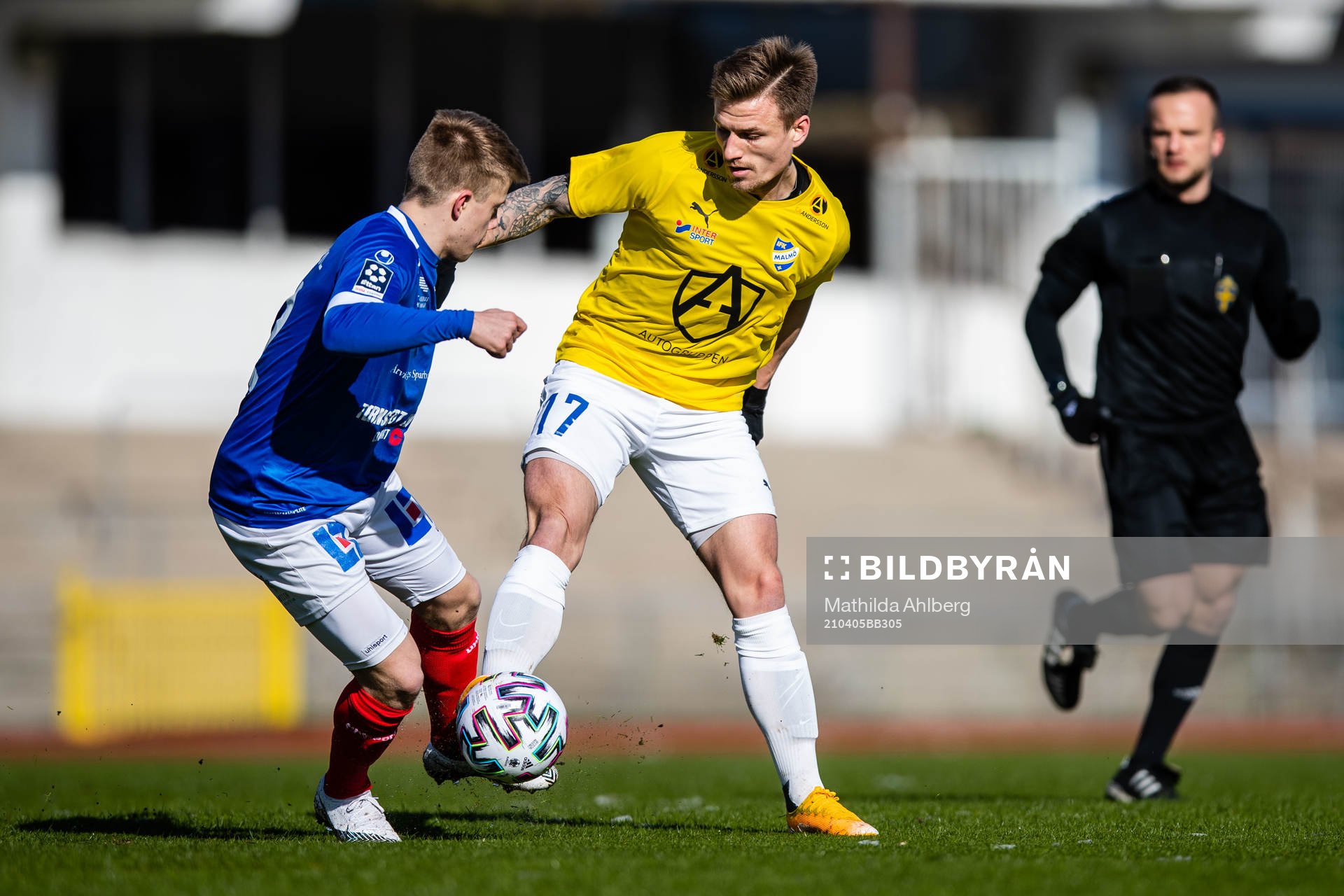 Åtvidabergs Marcus Karlsson och IFK Malmös Jesper Rindmo