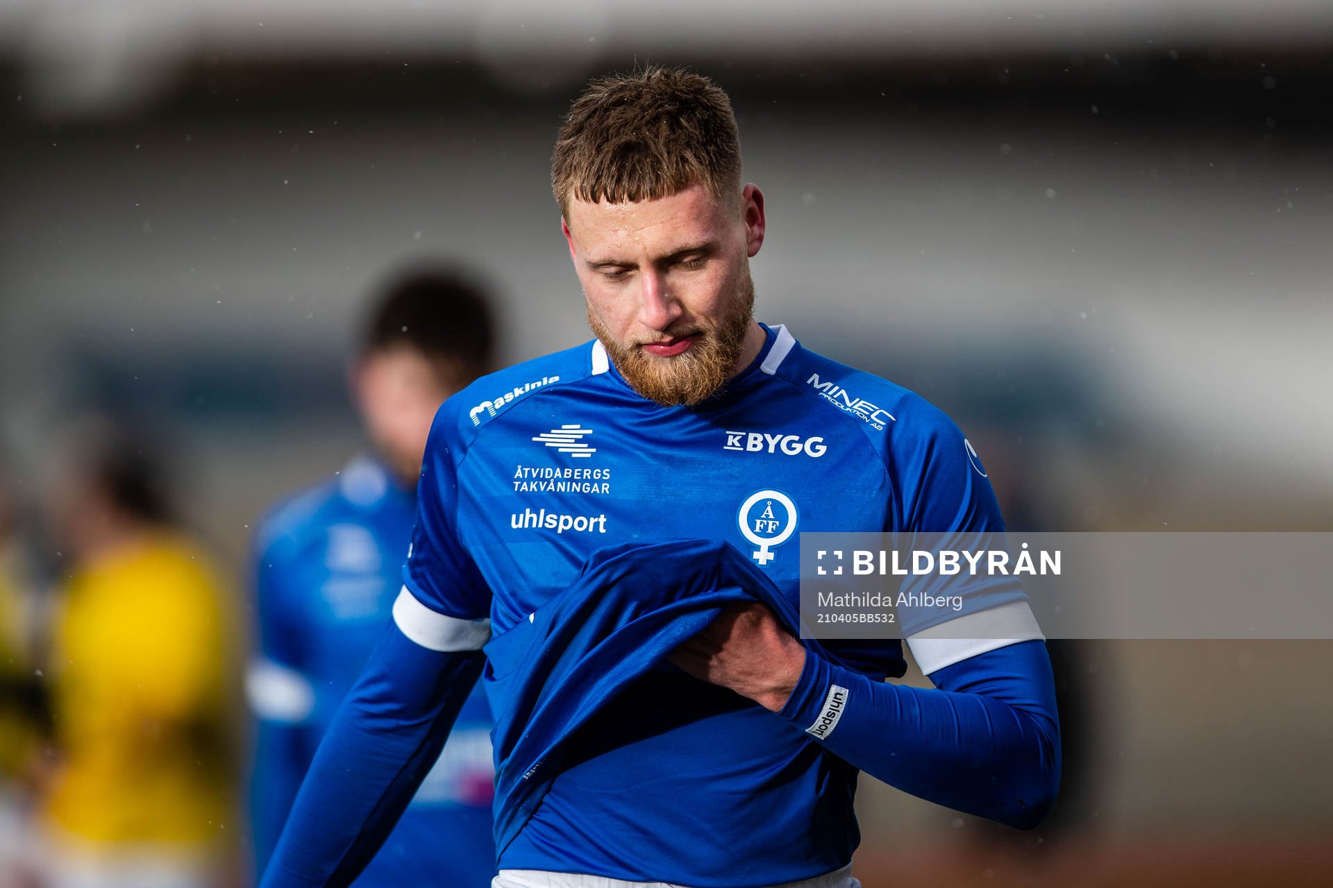 Åtvidabergs Bram van Dongen under fotbollsmatchen i Division 1 södra mellan IFK Malmö och Åtvidaberg den 5 april 2021 i Malmö.
