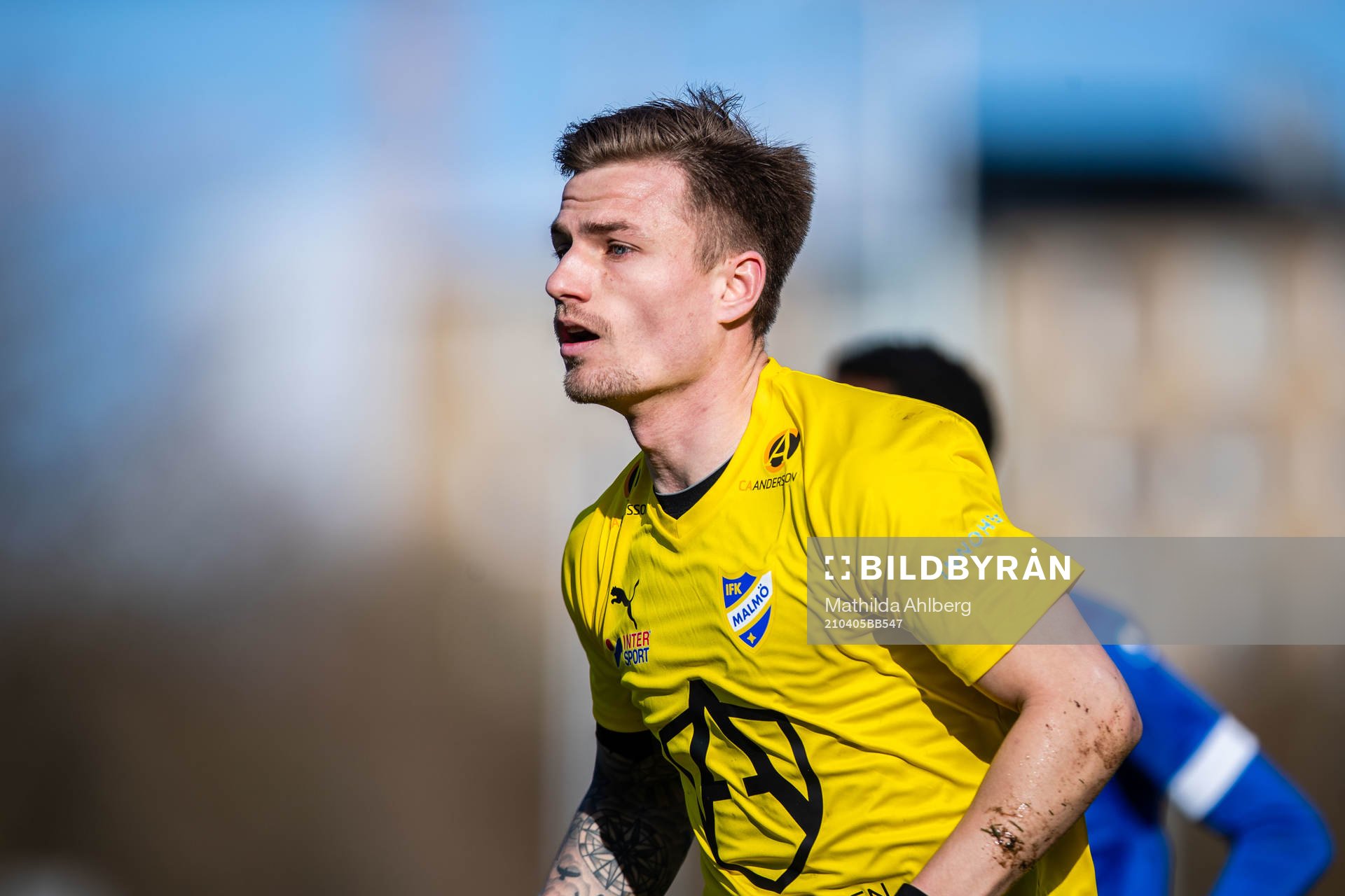IFK Malmös Jesper Rindmo under fotbollsmatchen i Division 1 södra mellan IFK Malmö och Åtvidaberg den 5 april 2021 i Malmö. 