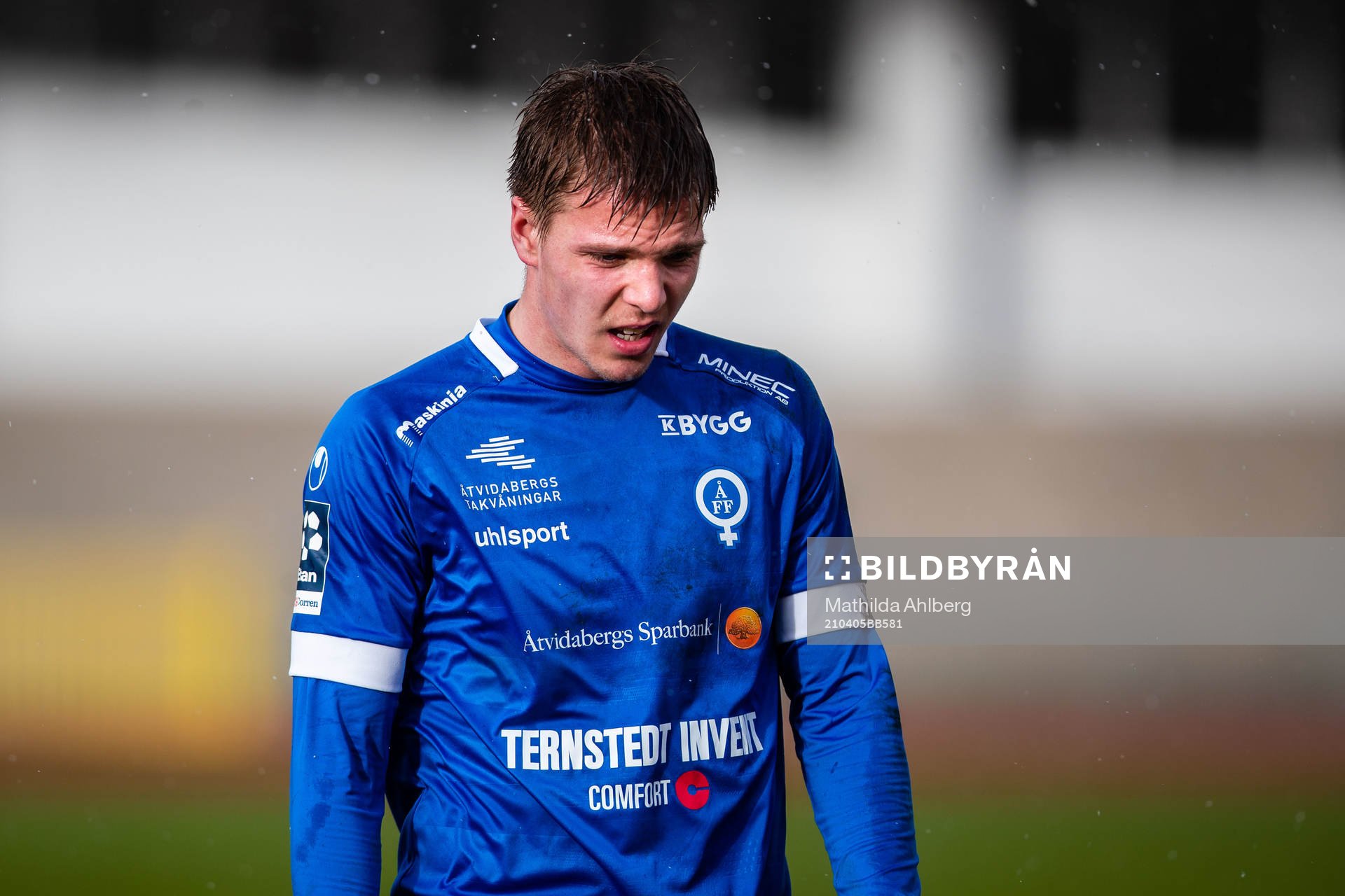 Åtvidabergs Theodor Skarp efter fotbollsmatchen i Division 1 södra mellan IFK Malmö och Åtvidaberg den 5 april 2021 i Malmö. 