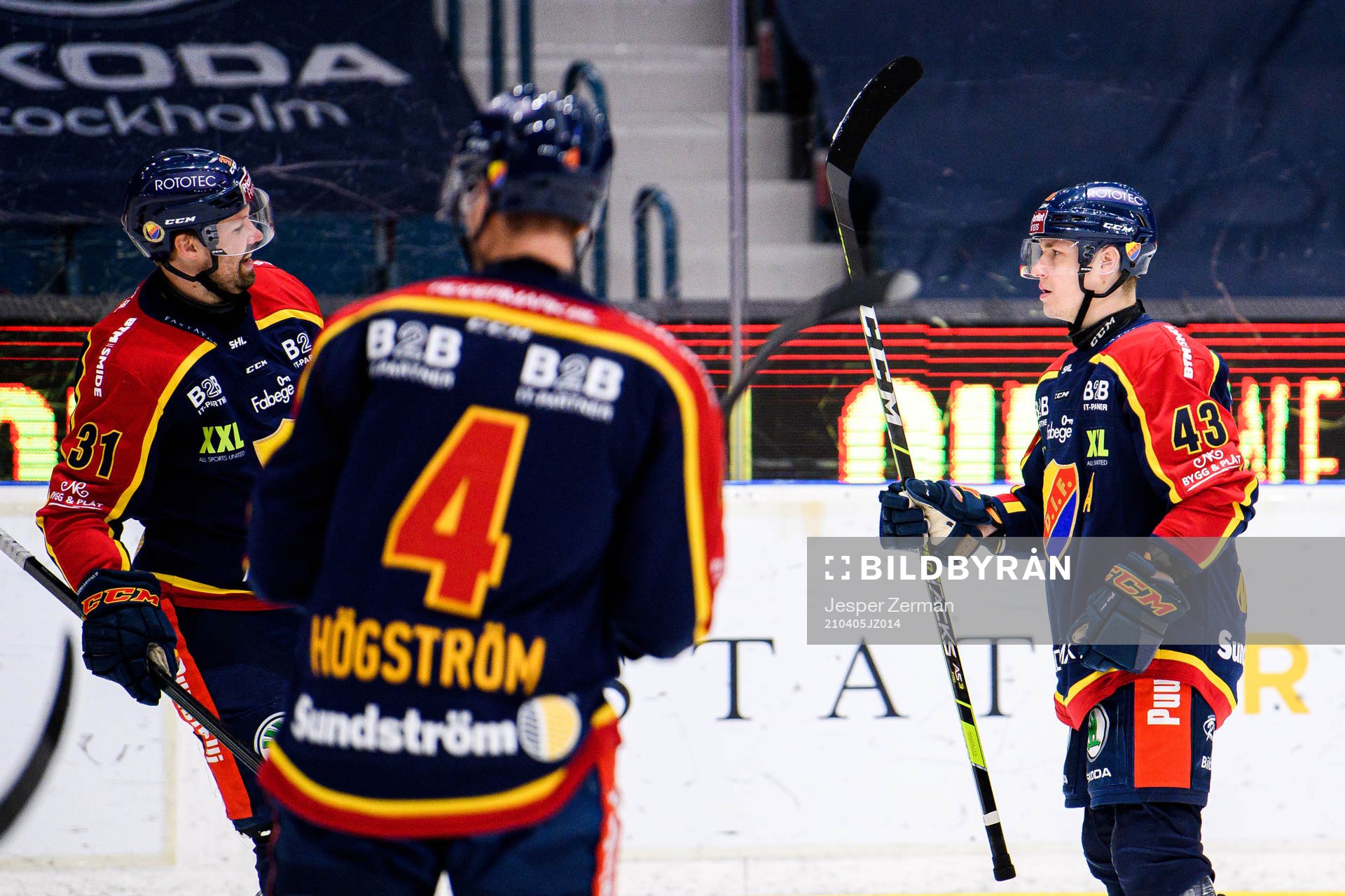 Djurgårdens Dick Axelsson och Tom Nilsson jublar