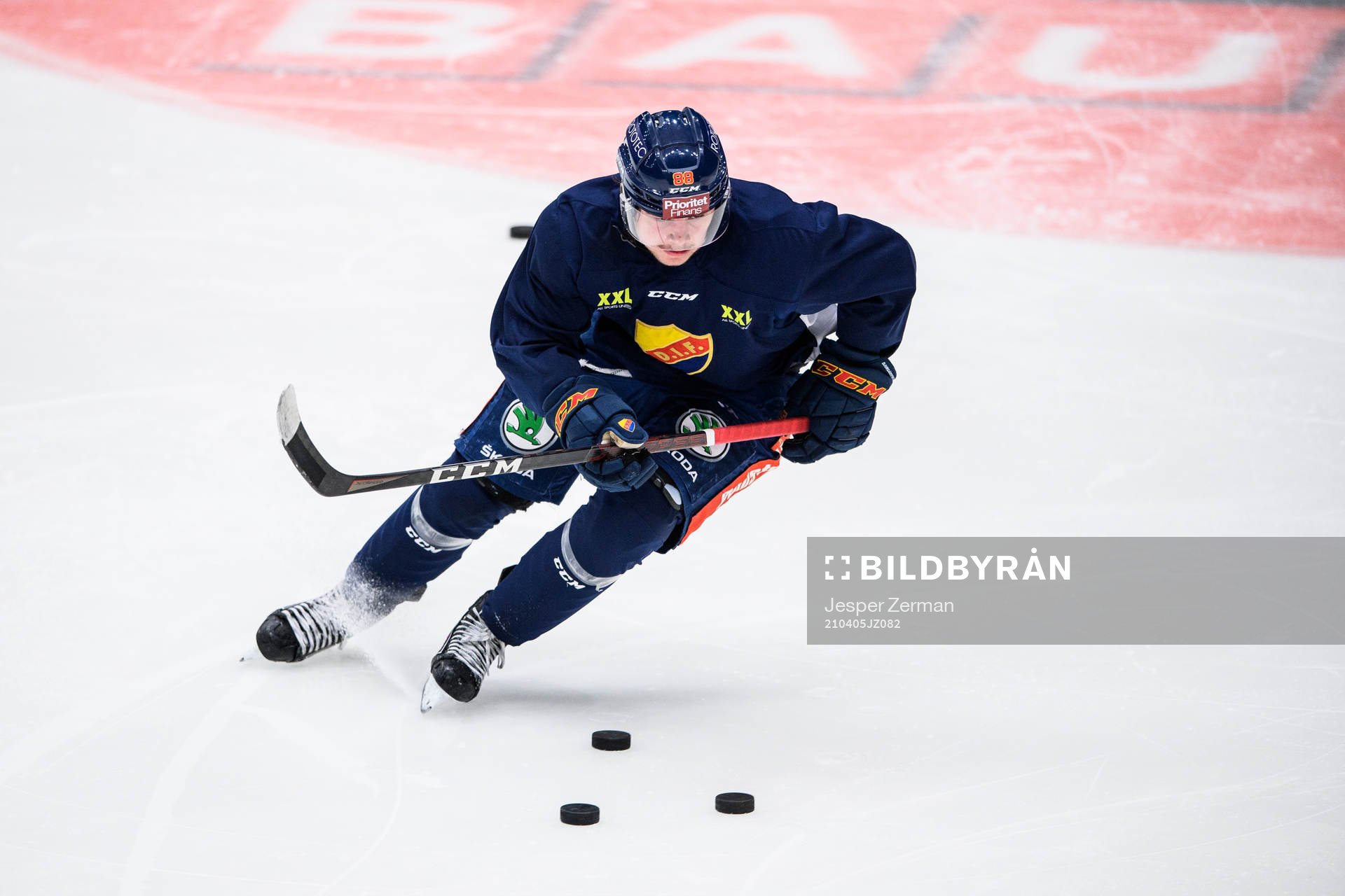 Djurgårdens Alexander Holtz tränar på egen hand