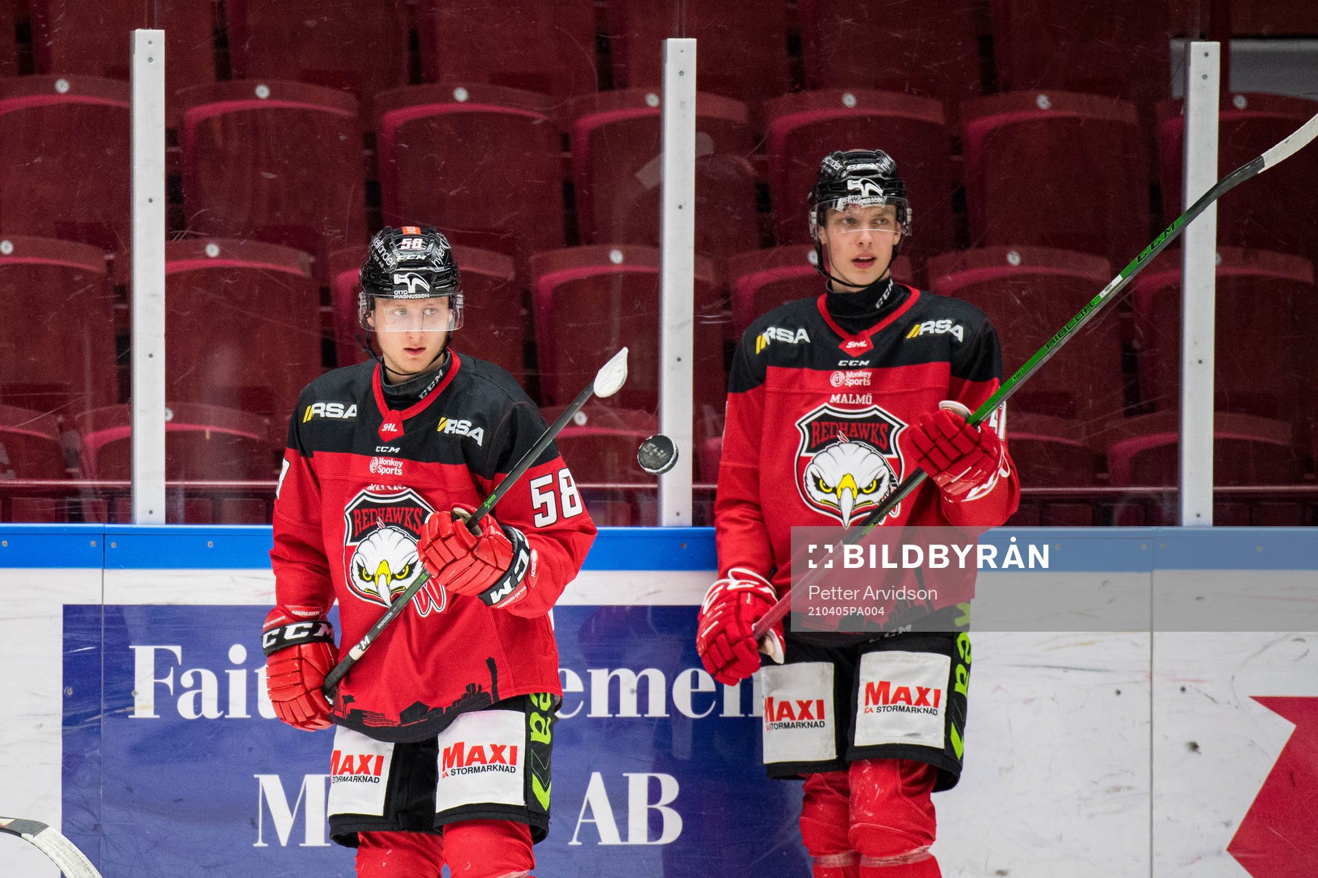 Malmö Redhawks Oskar Magnusson och William Von Barnekow