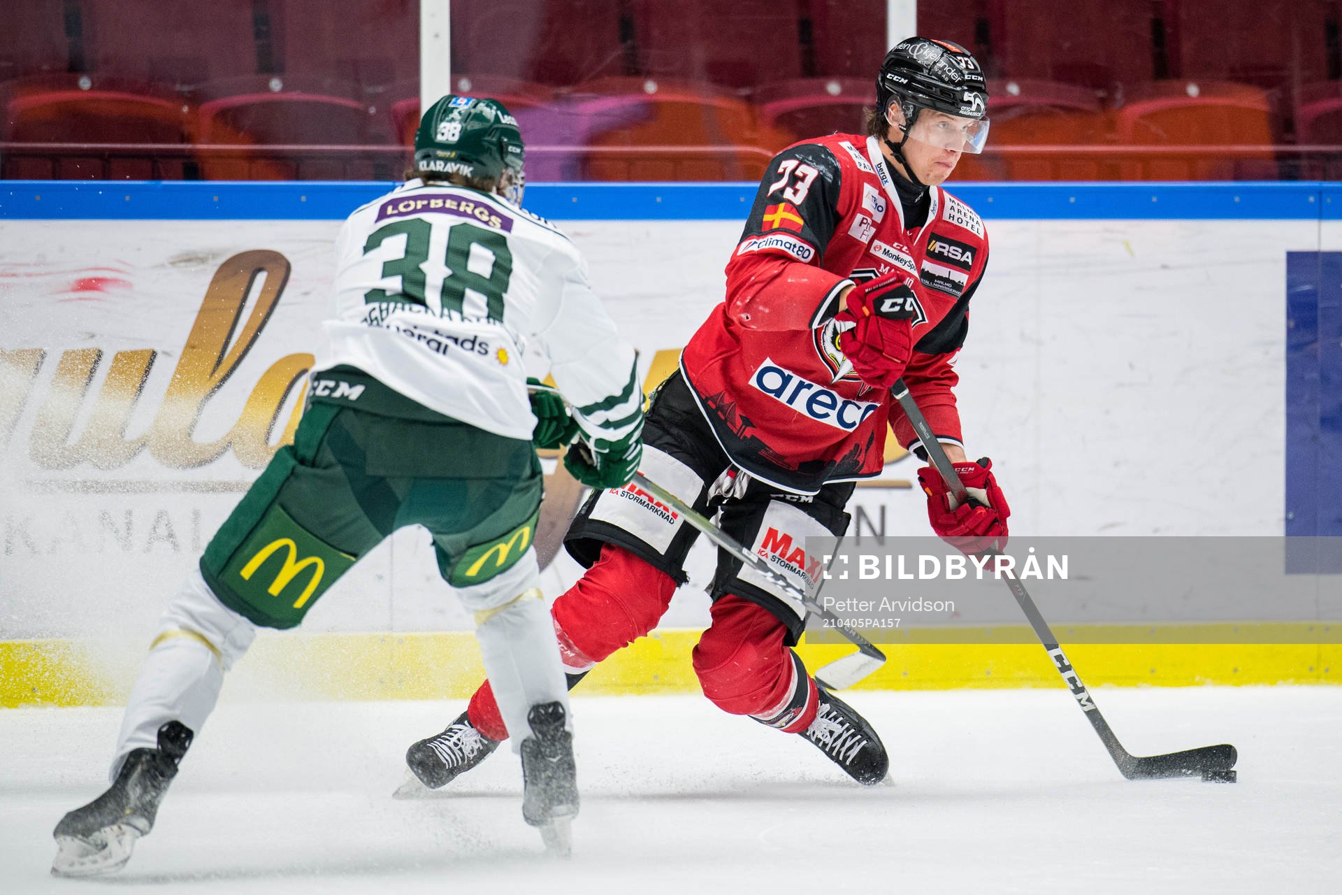 Malmö Redhawks Adam Ollas Mattsson och Färjestads Jakob