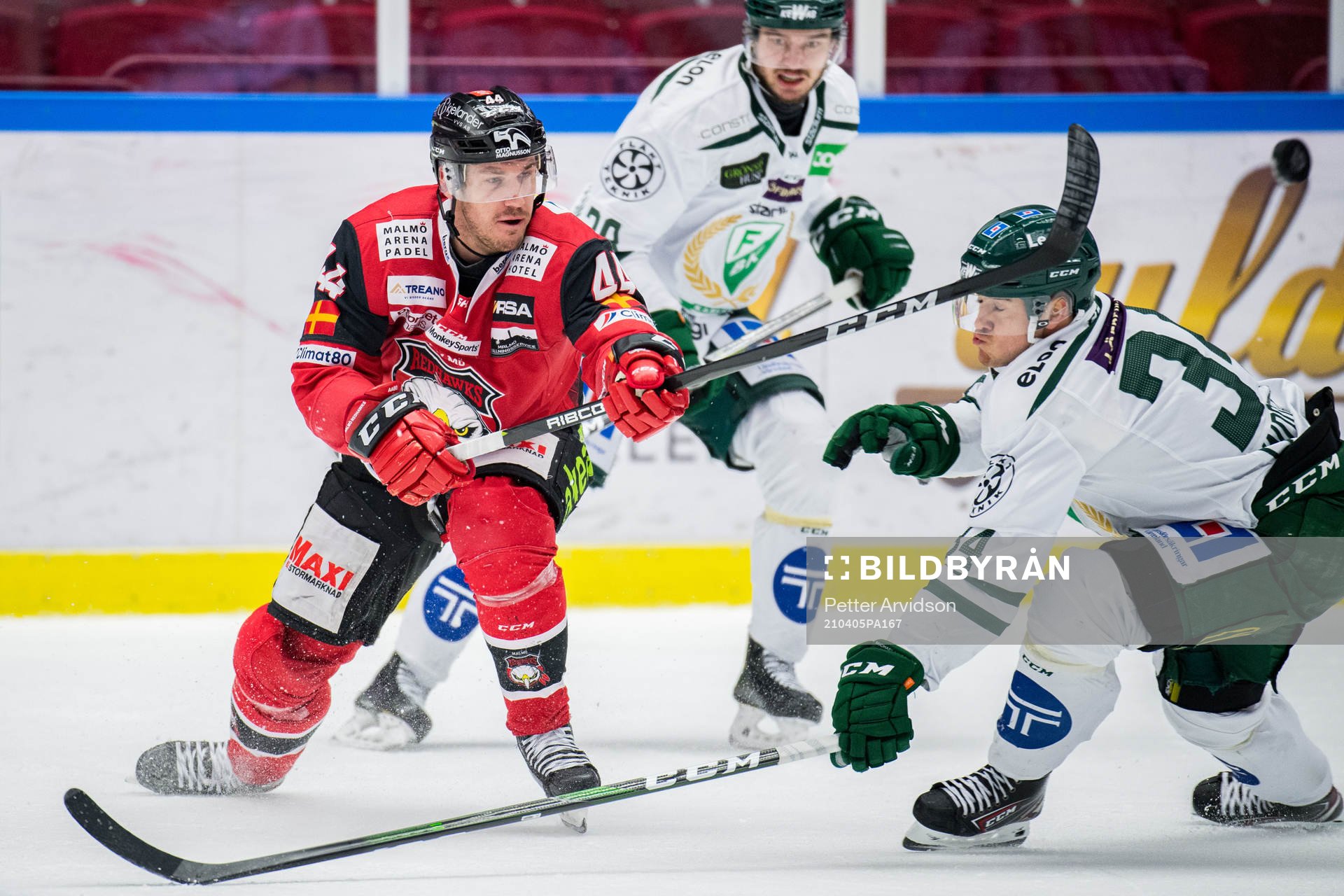 Malmö Redhawks Jesper Jensen Aabo och Färjestads Michael