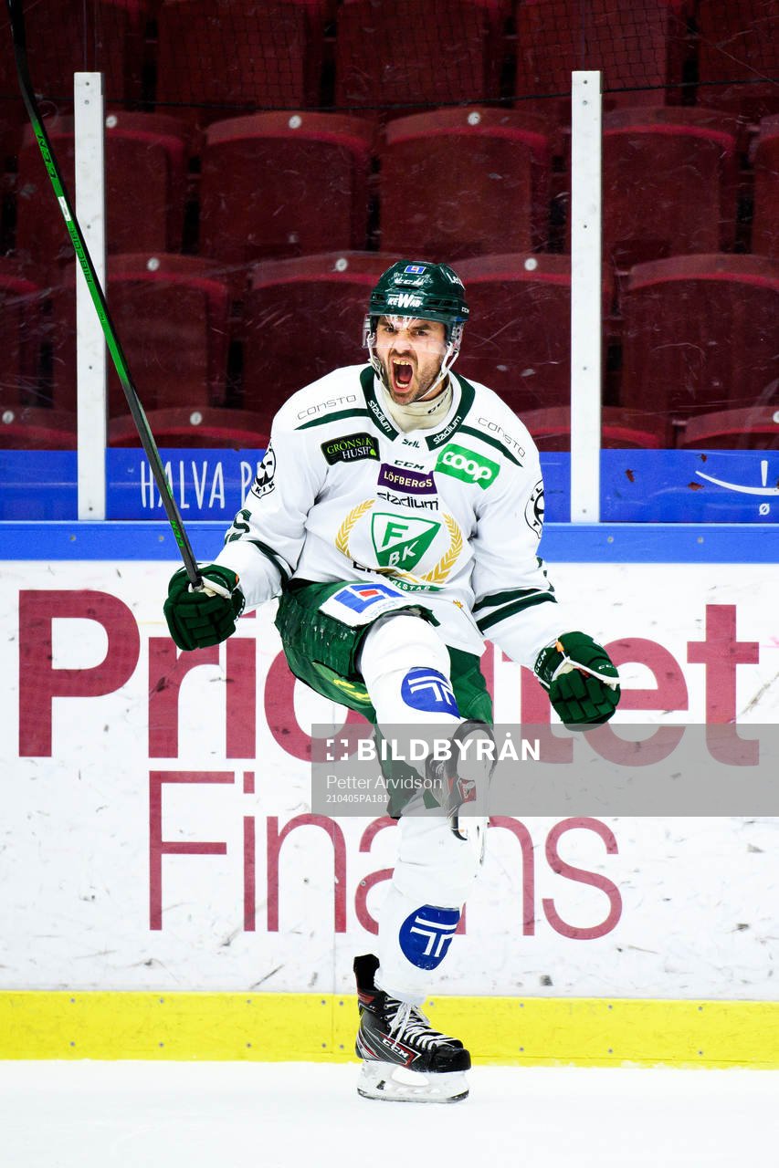 Färjestads Martin Johansson jublar
