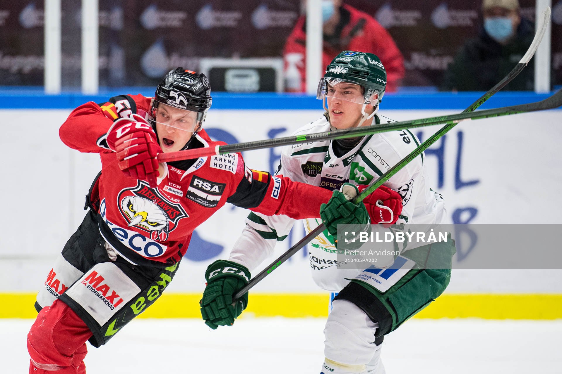 Malmö Redhawks William Von Barnekow och Färjestads Oskar