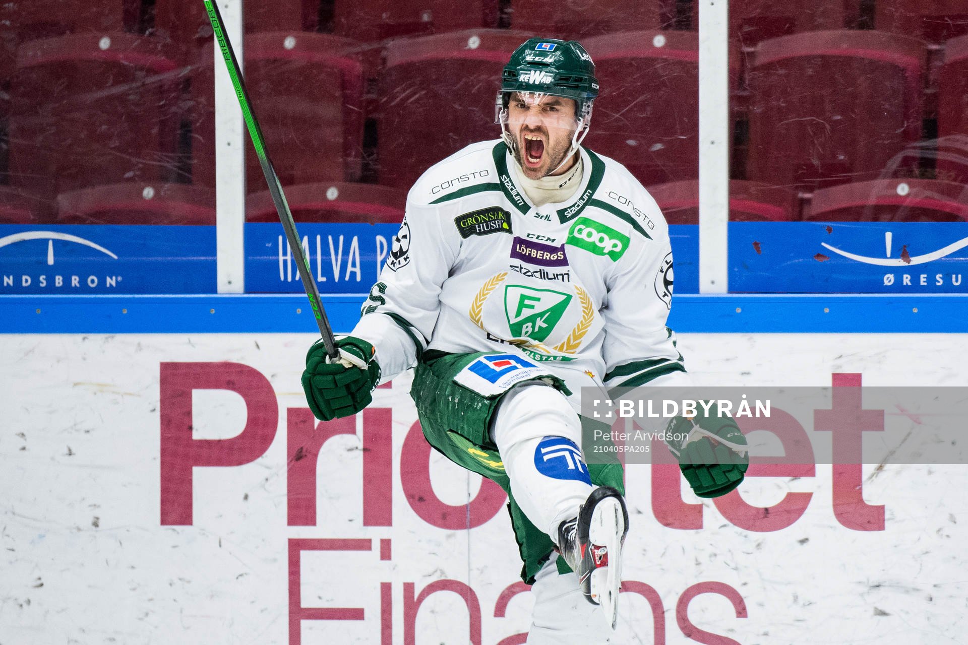 Färjestads Martin Johansson jublar