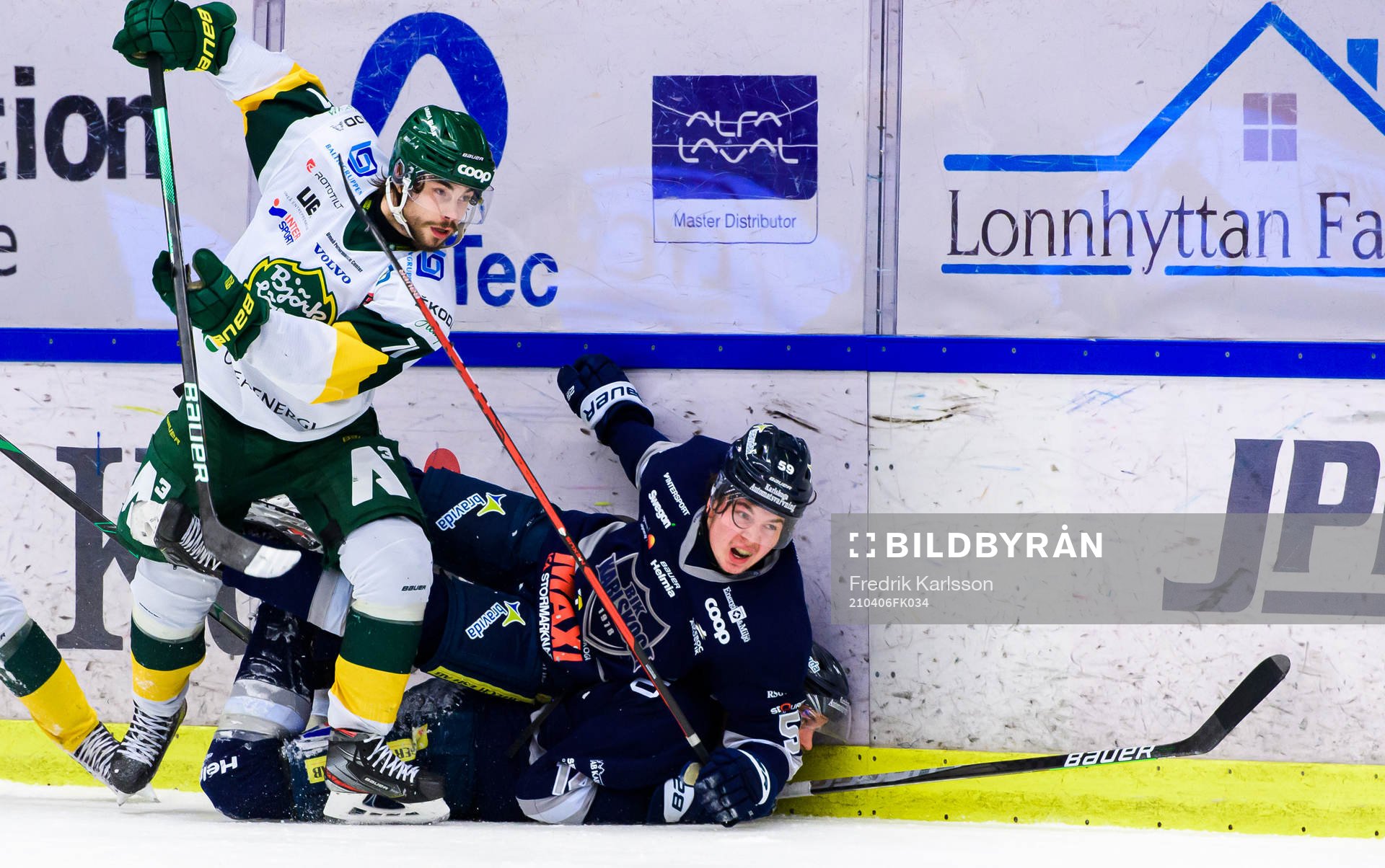 Björklövens Gustav Possler och Karlskogas Lukas Pilö