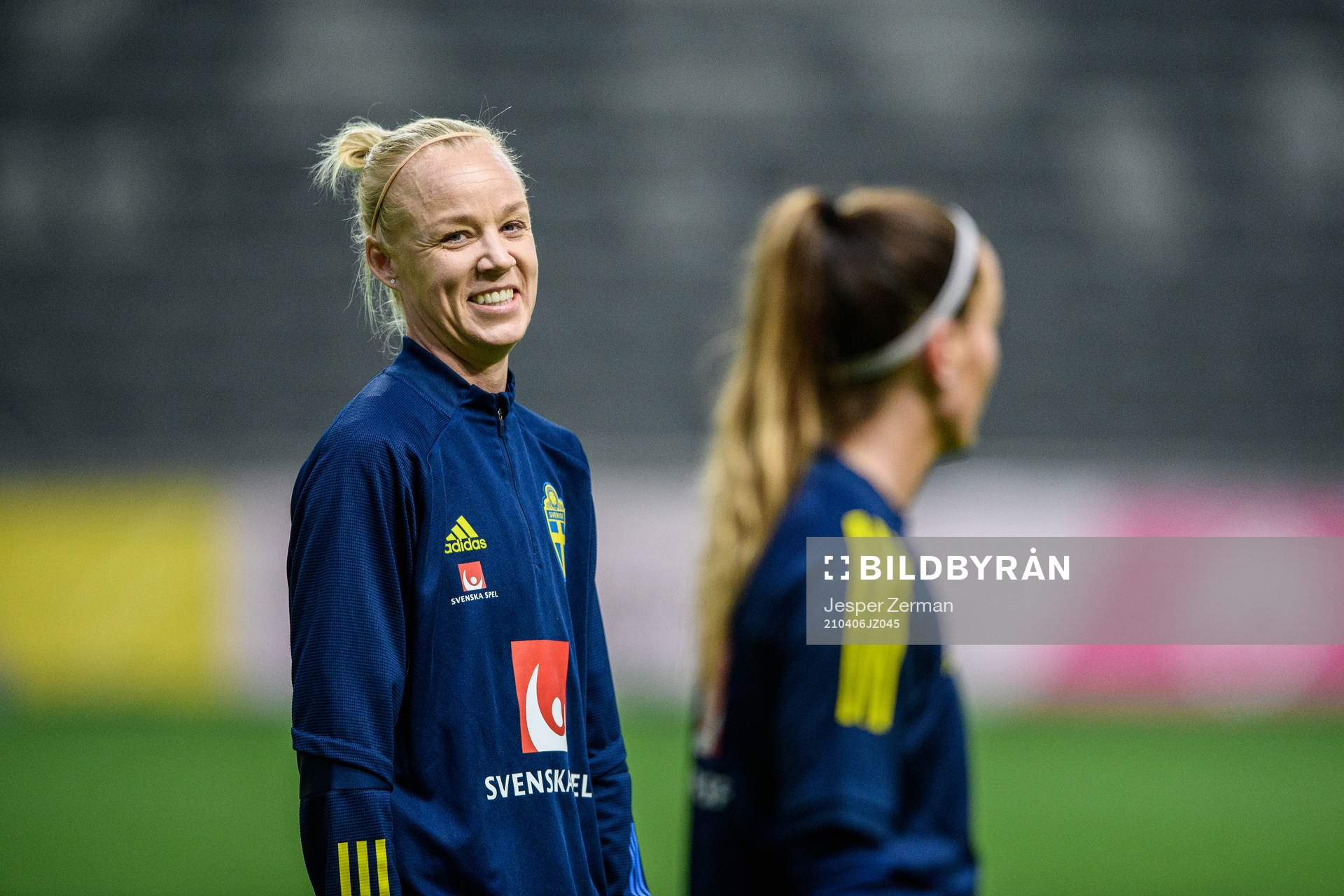 Caroline Seger and Kosovare Asllani of Sweden