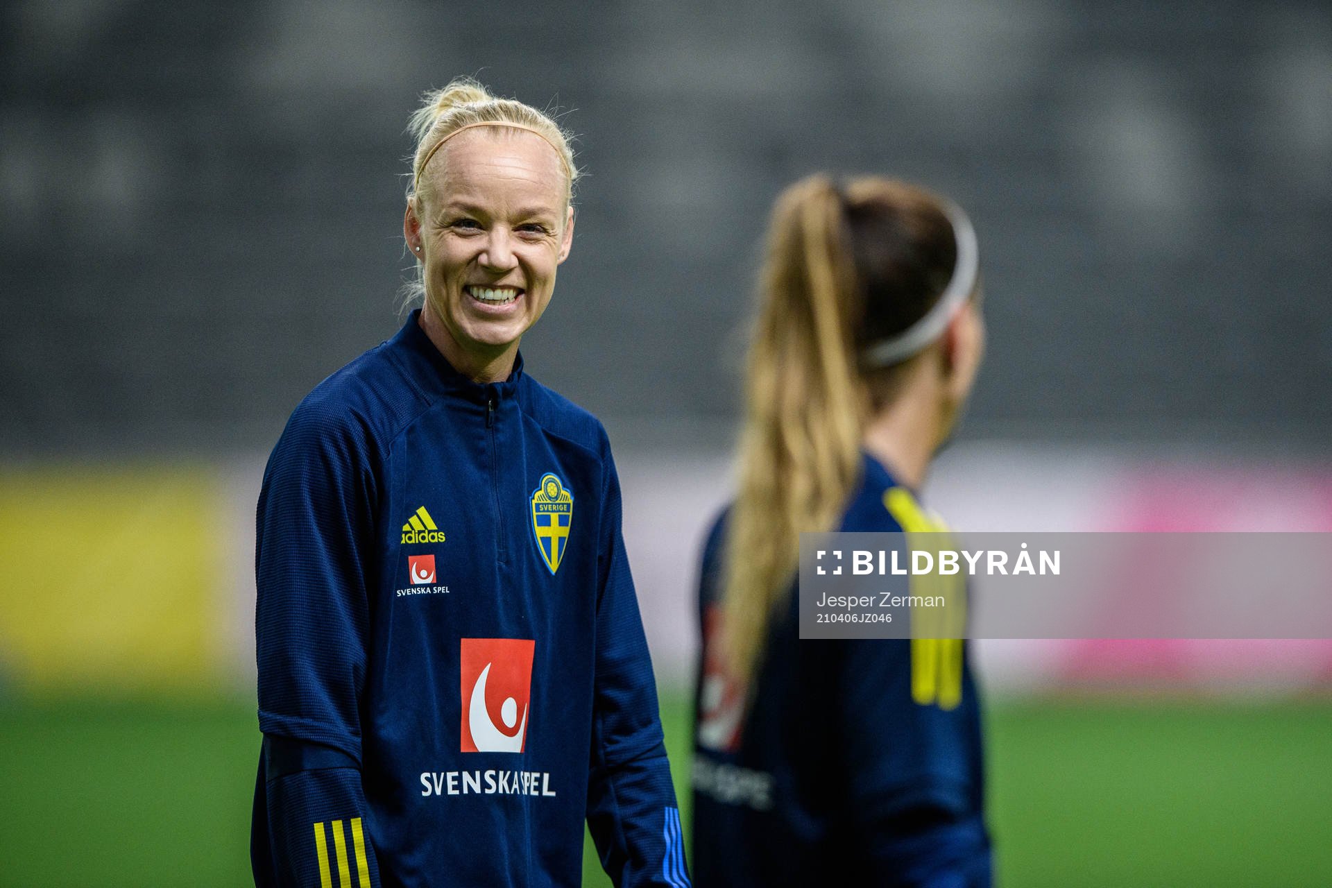 Caroline Seger and Kosovare Asllani of Sweden