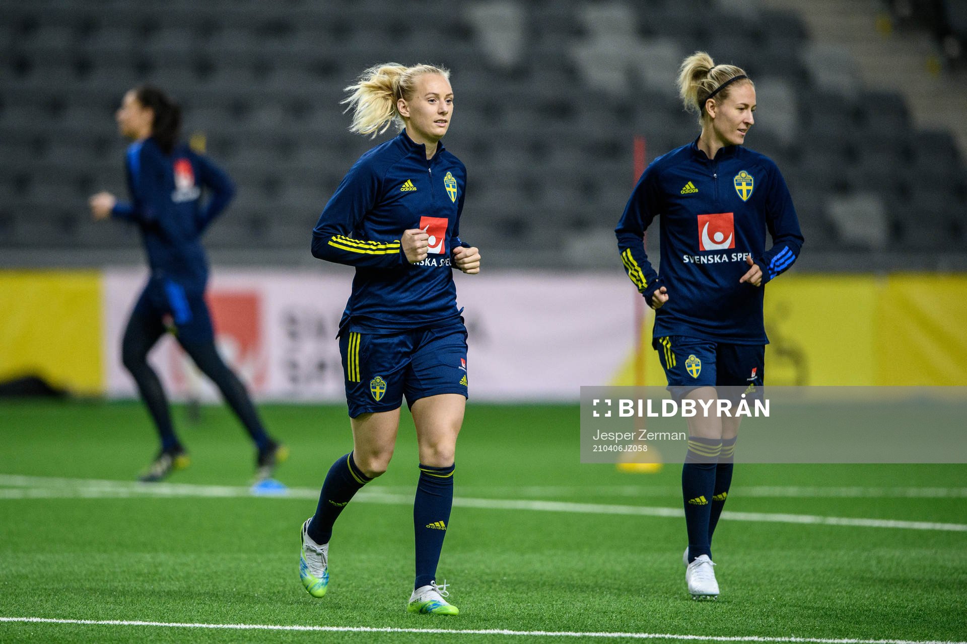 Stina Blackstenius and Emma Kullberg of Sweden