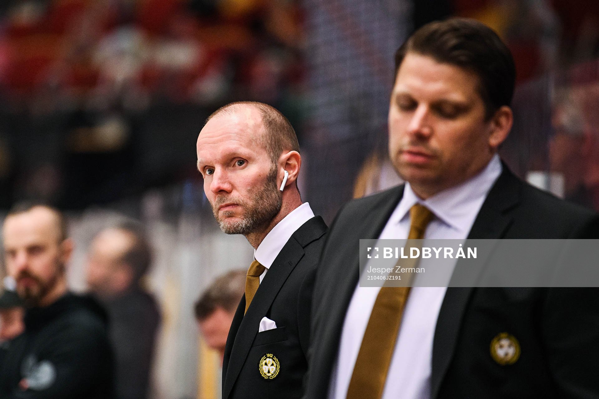 Brynäs assisterande tränare Nils Ekman och tränare Josef