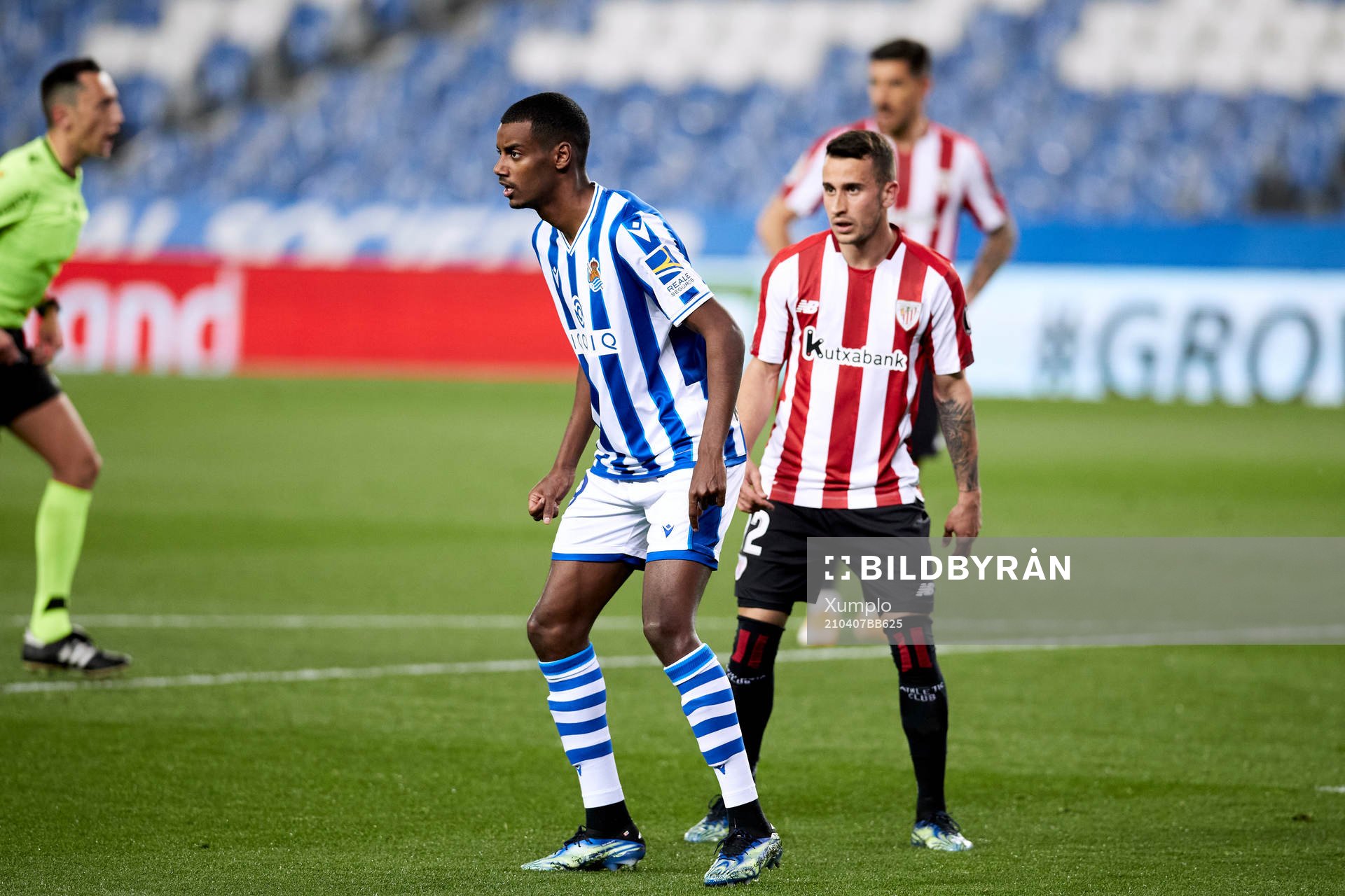 Alexander Isak of Real Sociedad looks