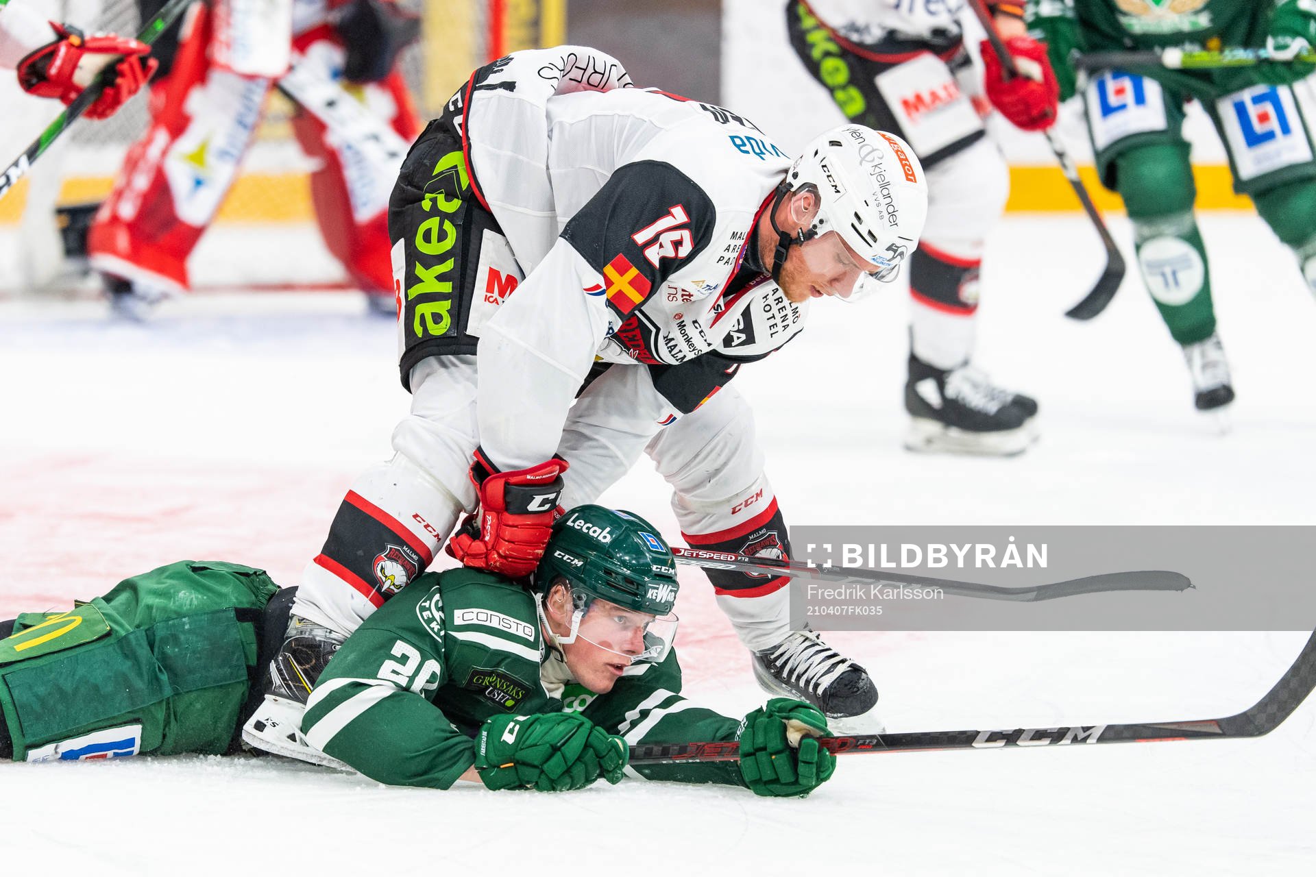 Malmö Redhawks Matias Lassen och Färjestads Olle Lycksell