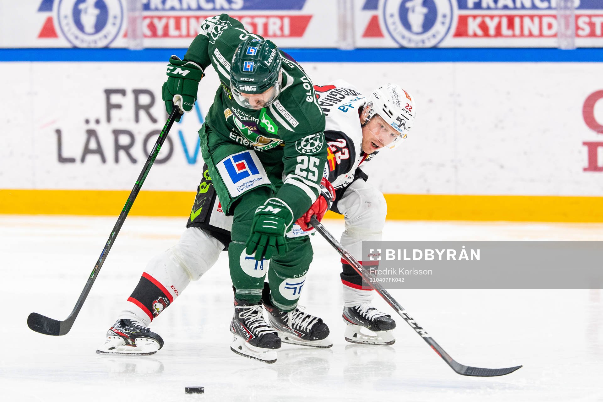 Färjestads Martin Johansson och Malmö Redhawks Lars