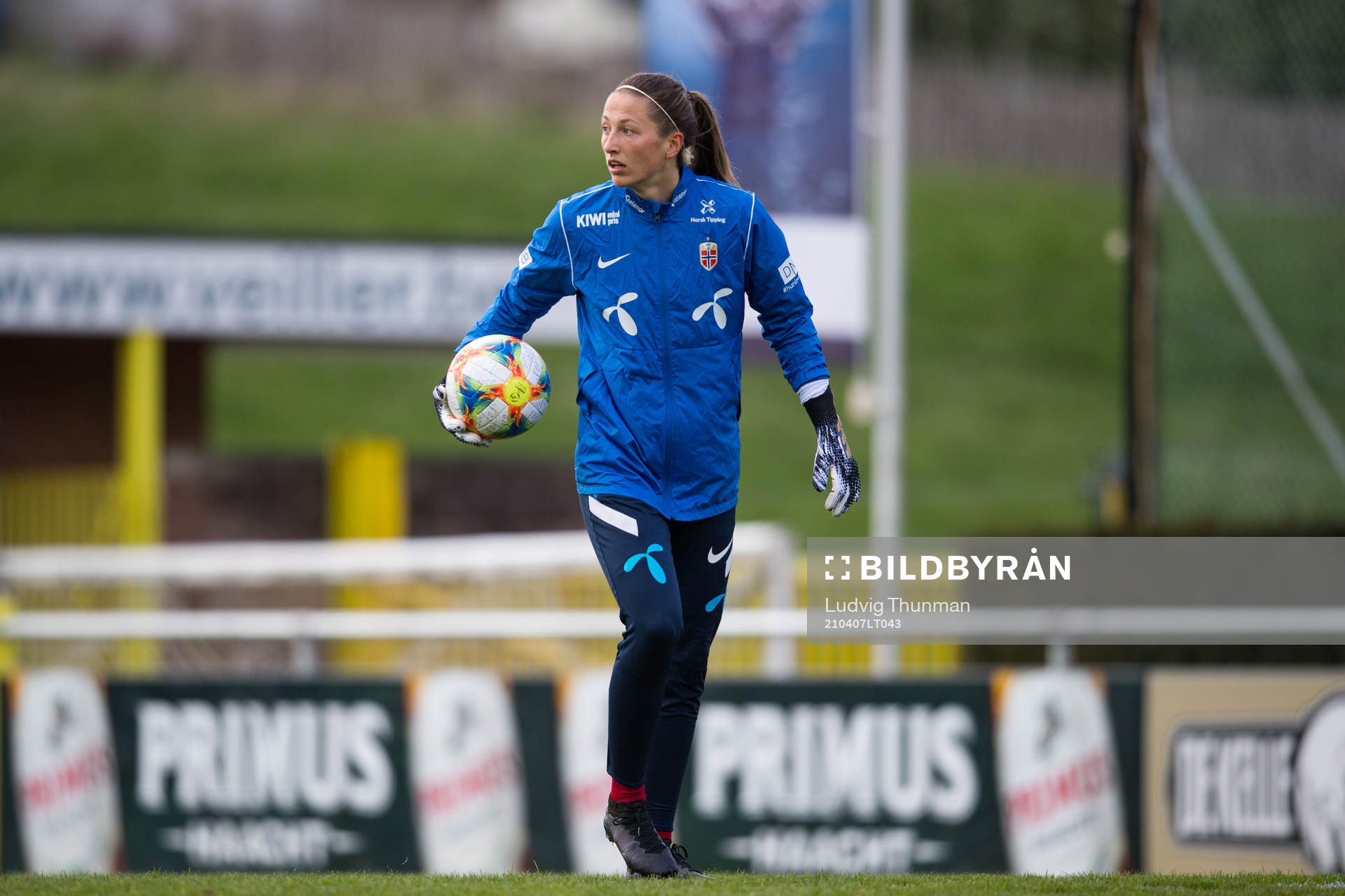 Goalkeeper Cecilie Hauståker Fiskerstrand of the Norwegian