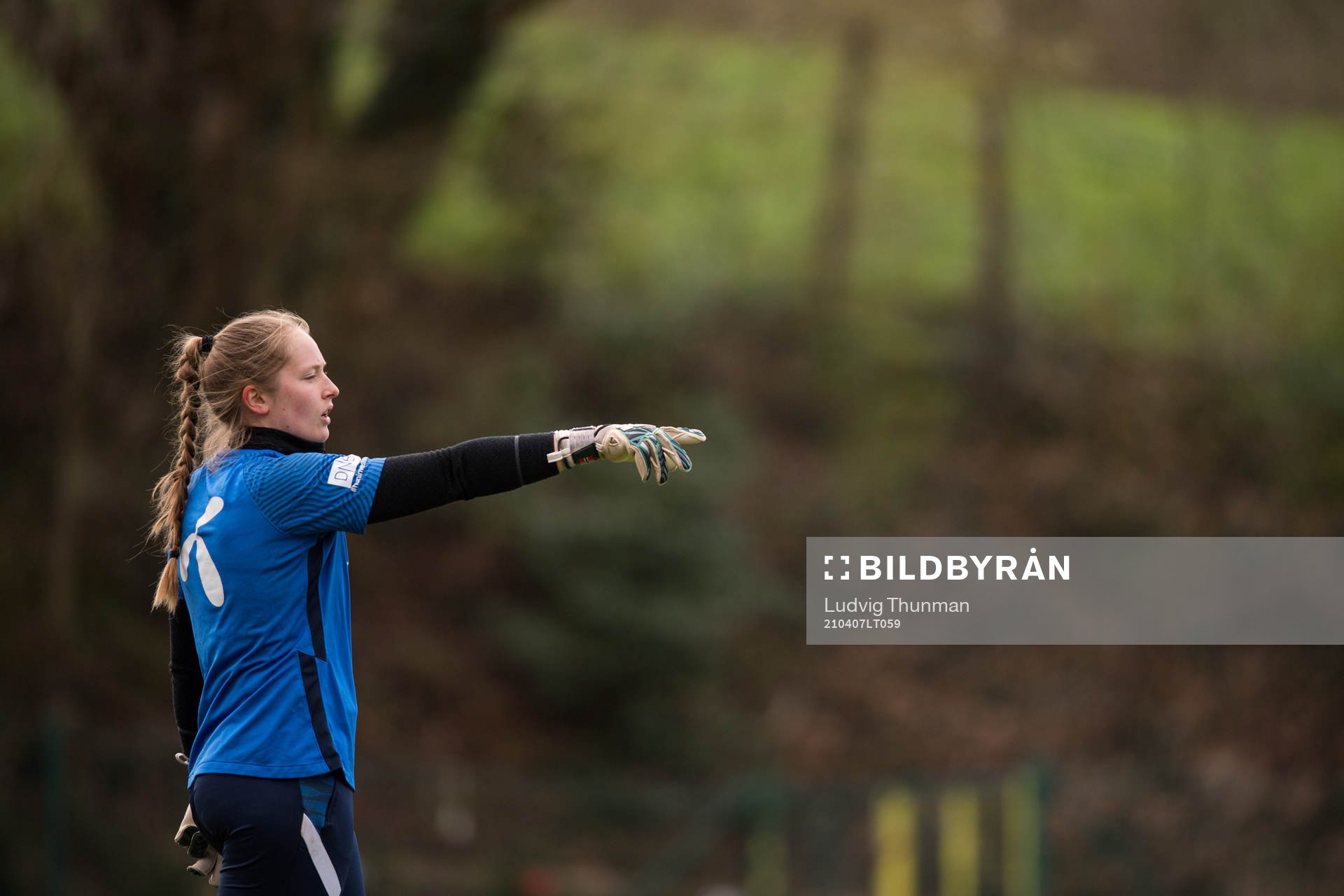 Goalkeeper Aurora Mikalsen of the Norwegian national