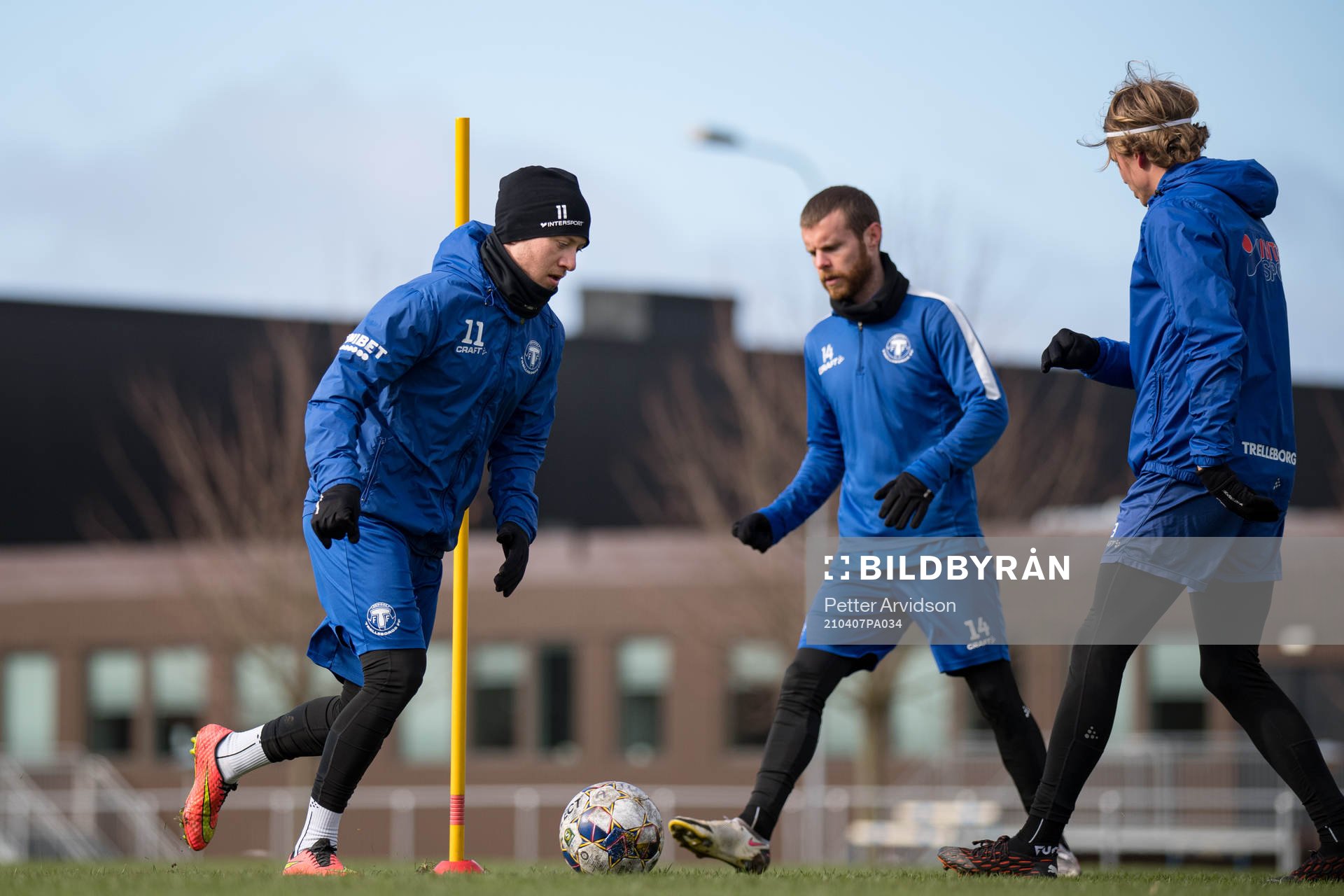 Henrik Johansson under en fotbollsträning med Trelleborg den 7 april 2021 i Trelleborg. 