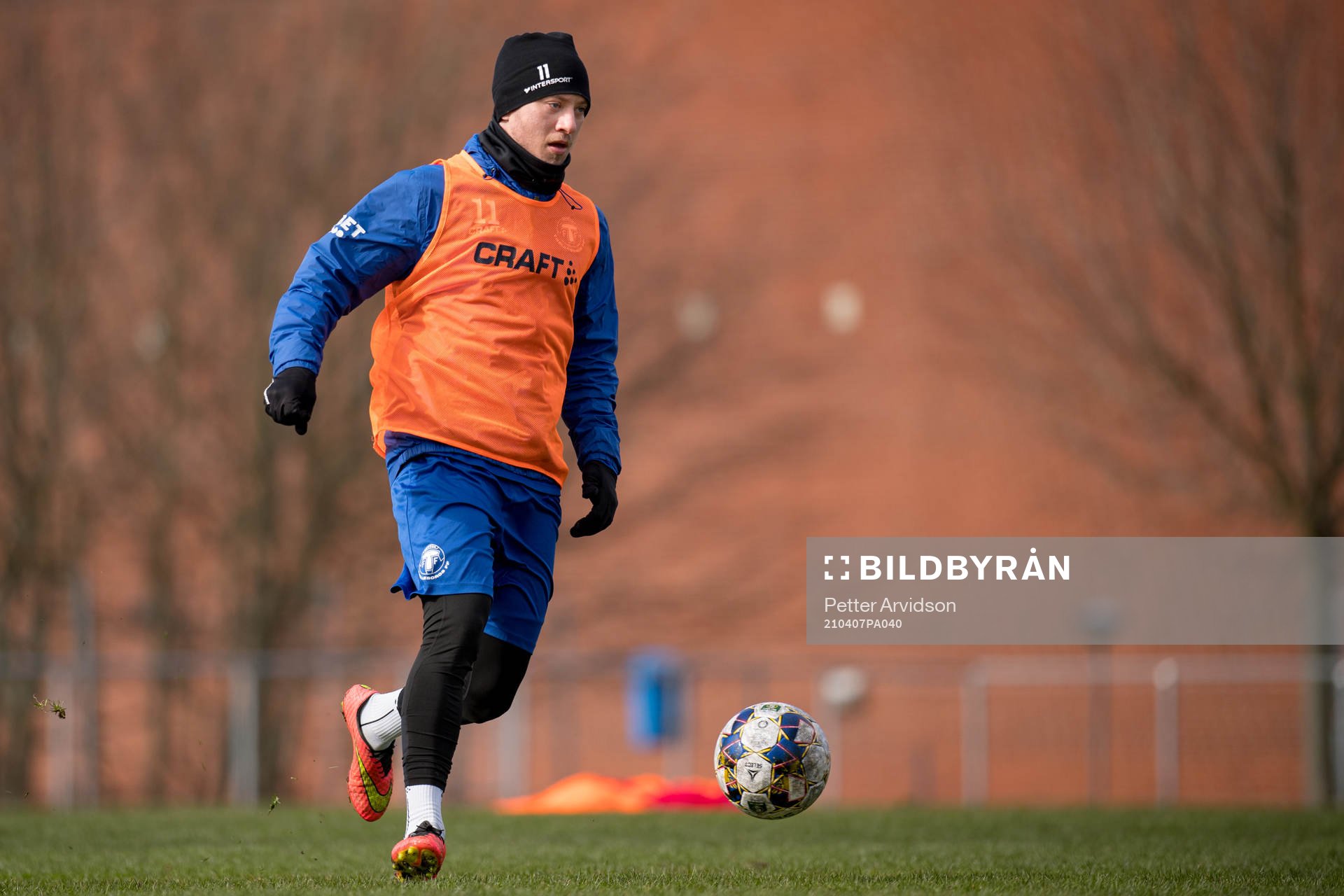 Henrik Johansson under en fotbollsträning med Trelleborg den 7 april 2021 i Trelleborg. 