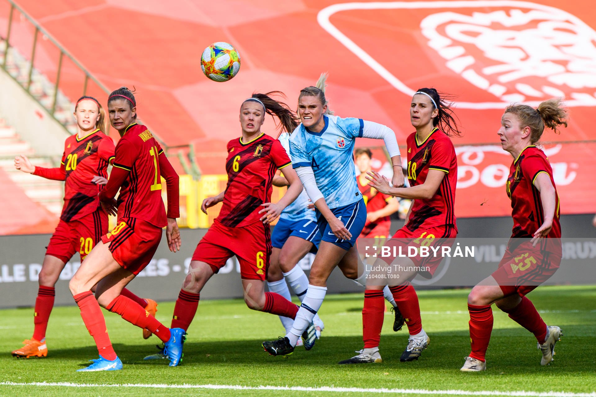 Kristine Bjørndal Leine of Norway fights for the ball