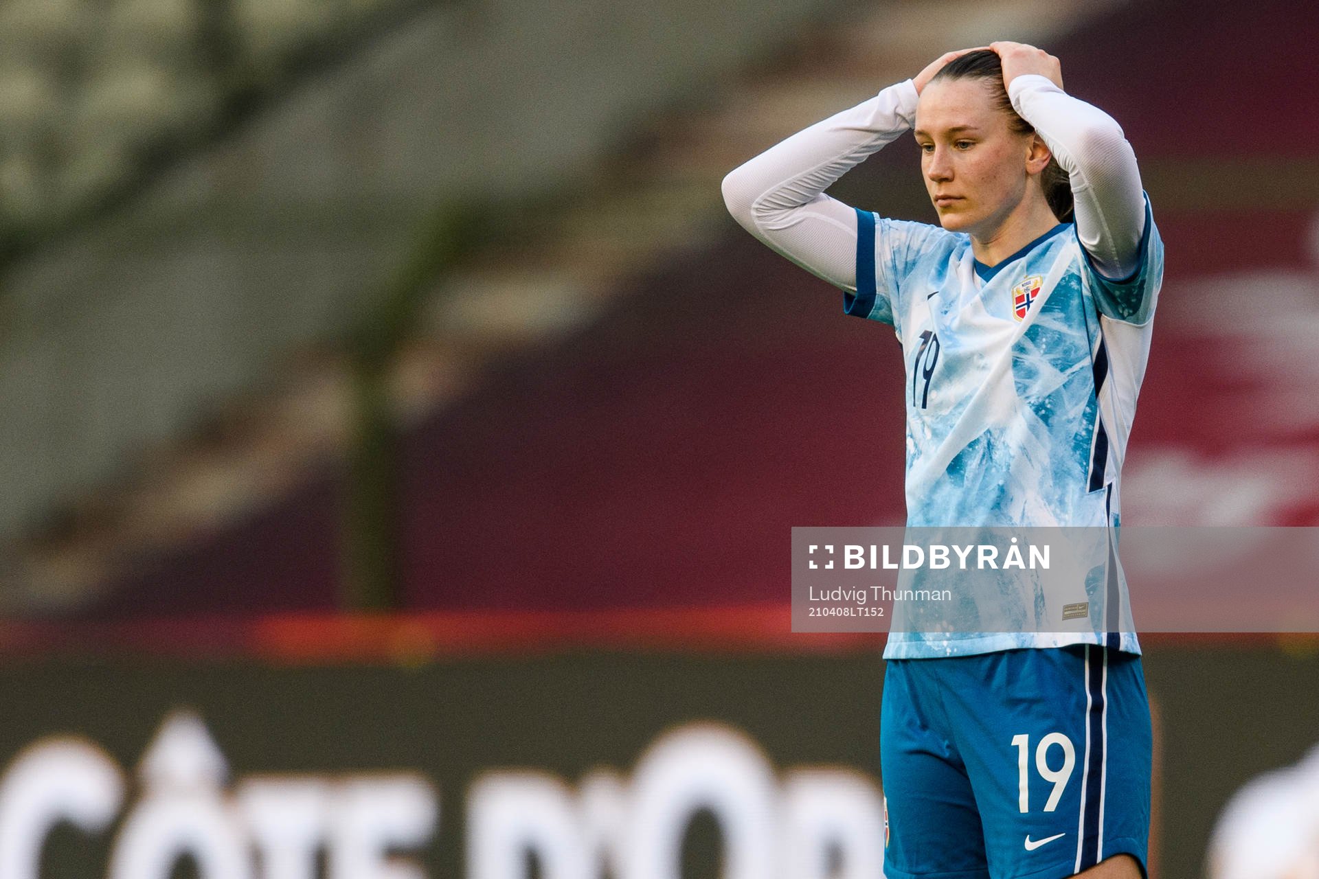 Elisabeth Terland of Norway look dejected