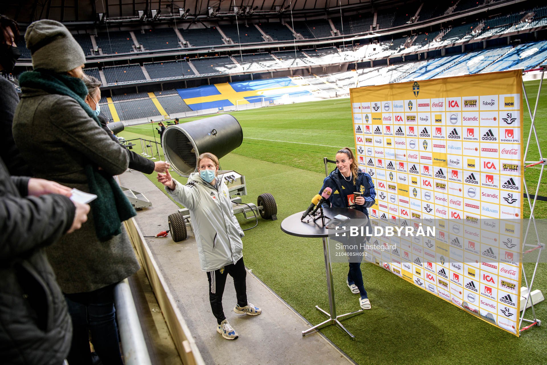 Fredrik Madestam, press officer and Kosovare Asllani