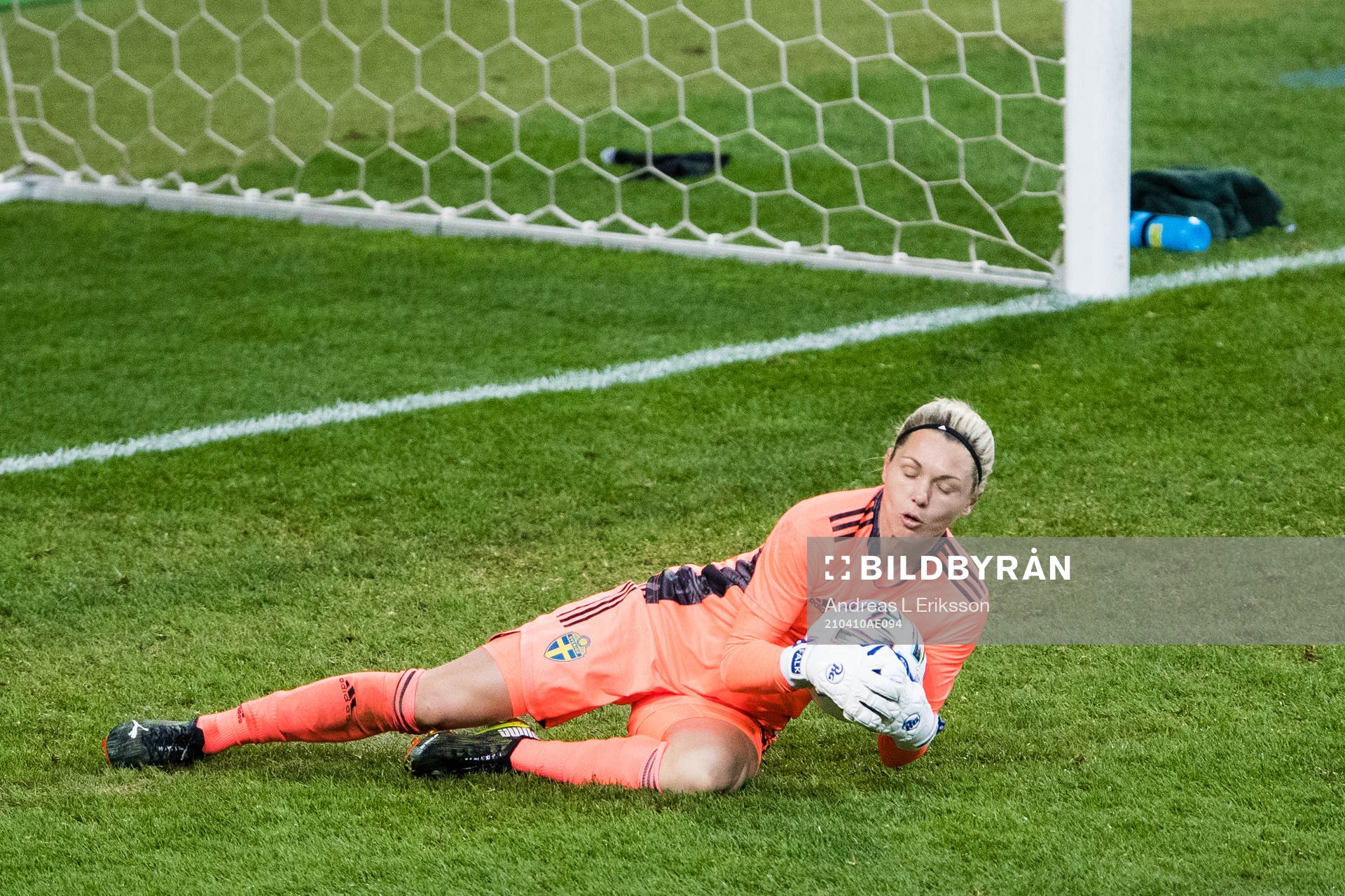 Goalkeeper Jennifer Falk of Sweden
