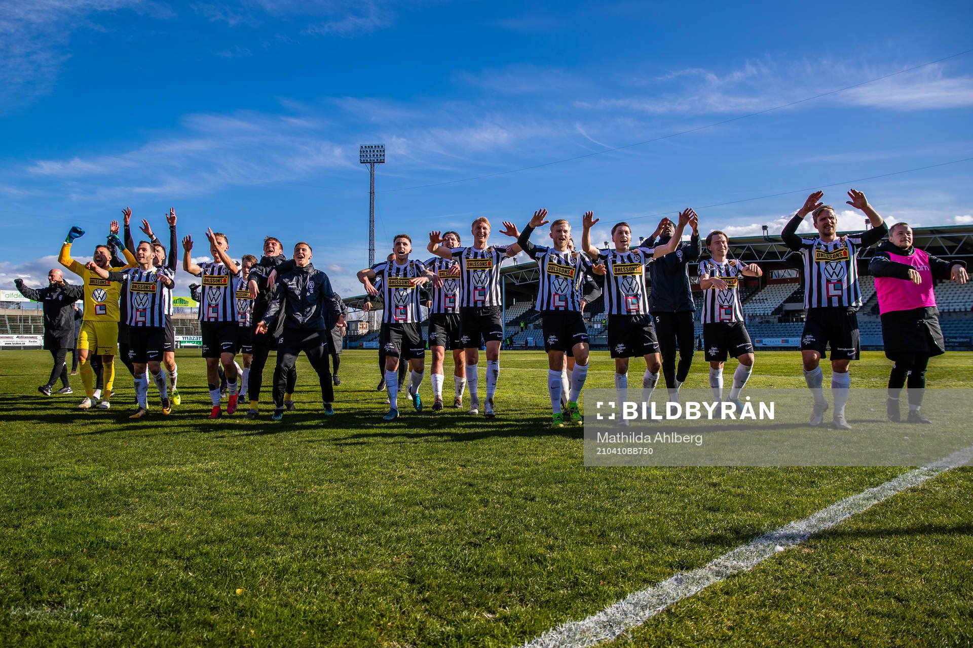 Landskronas spelare jublar