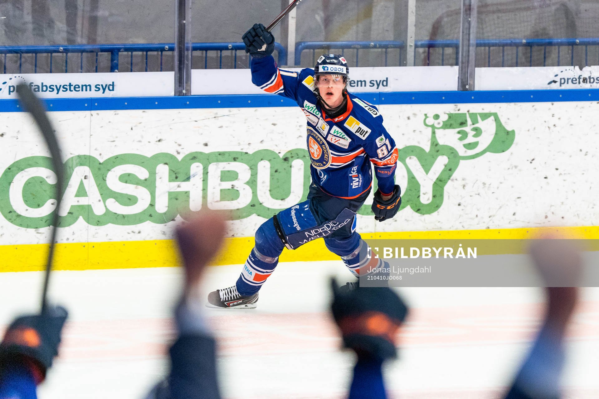 Växjös Fredrik Karlström jublar