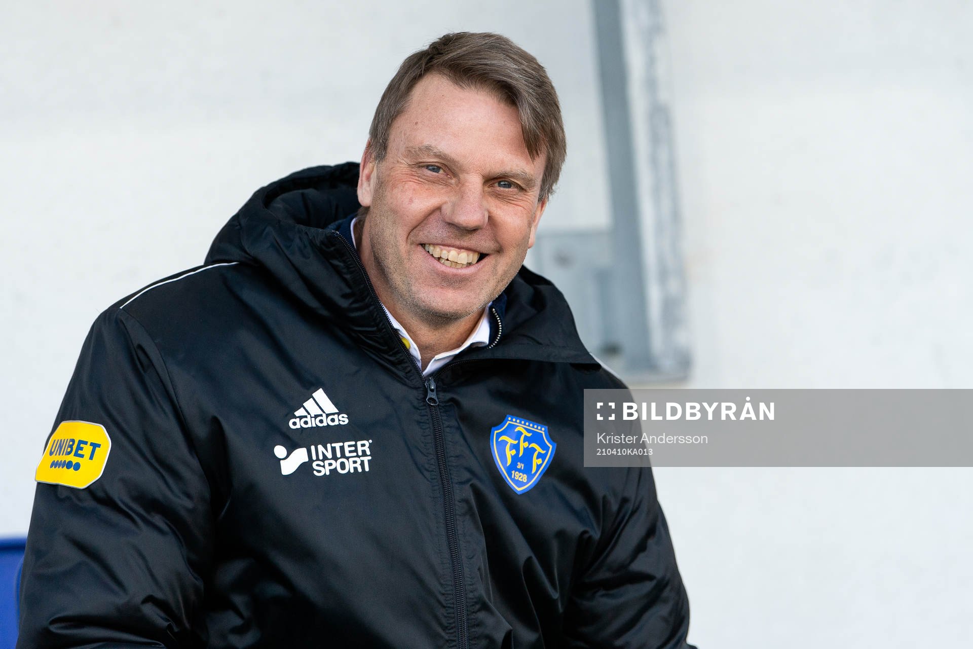 Falkenbergs tränare Hans Eklund före fotbollsmatchen i