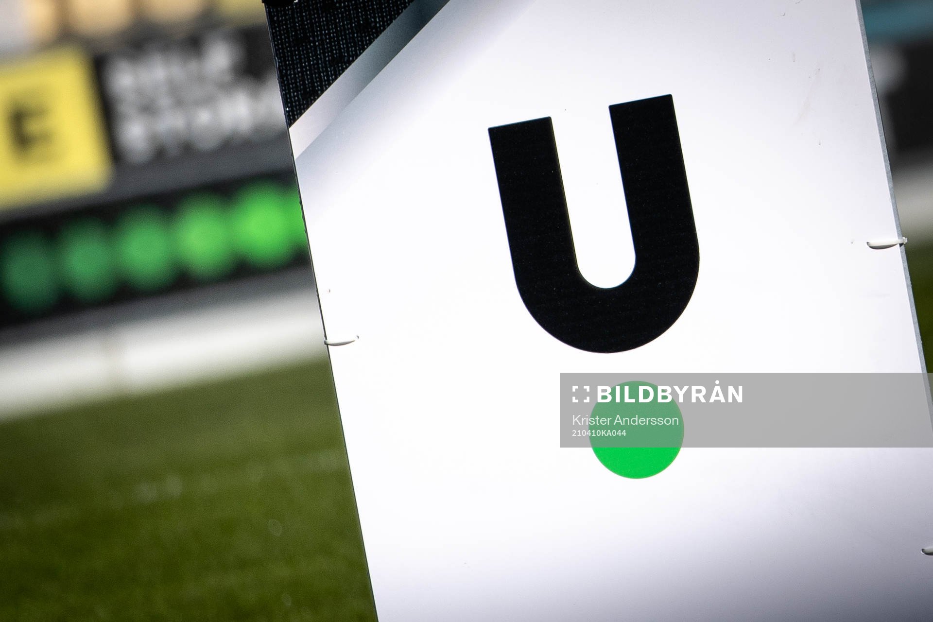 Unibet logo före fotbollsmatchen i Superettan mellan