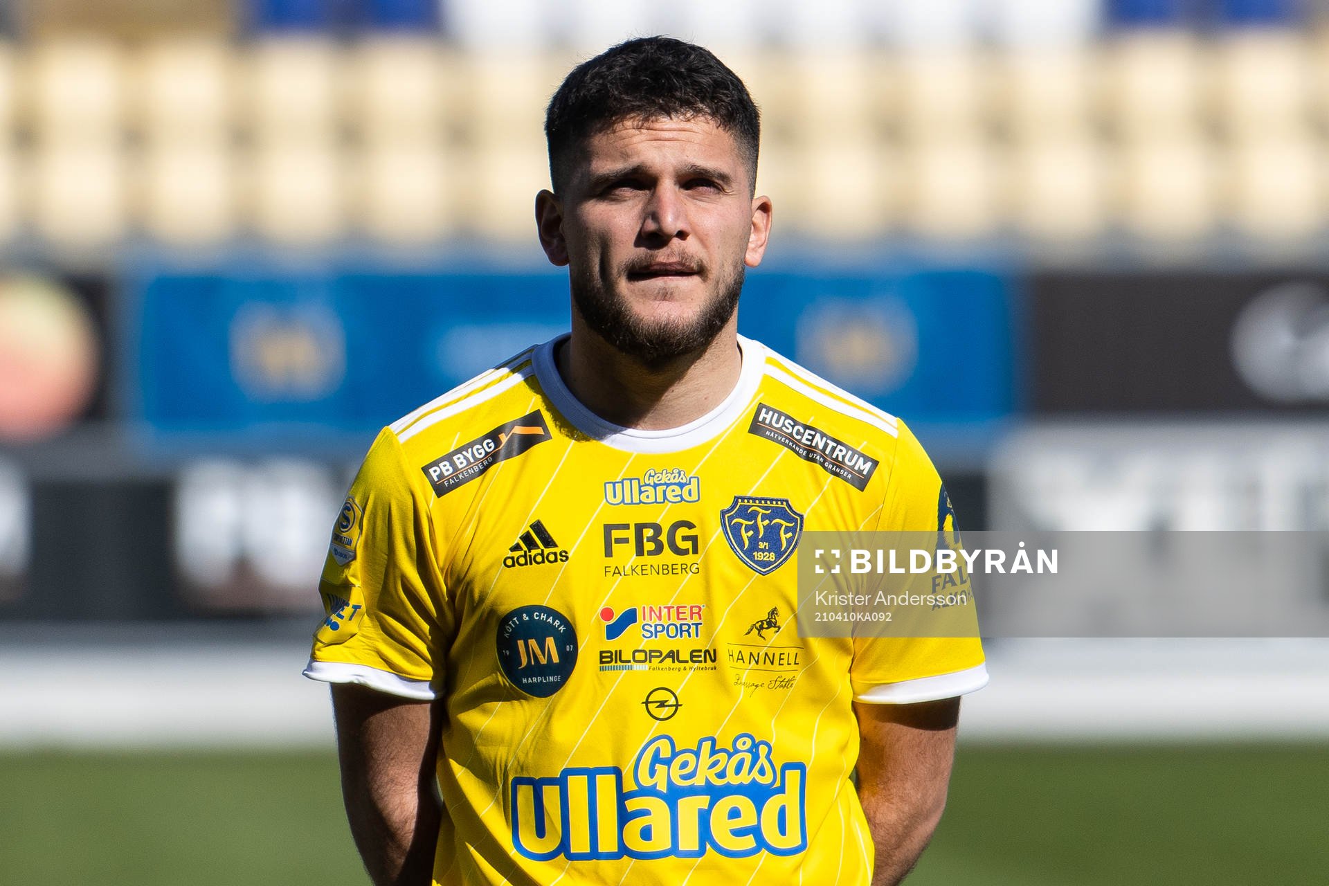Falkenbergs Edi Sylisufaj före fotbollsmatchen i