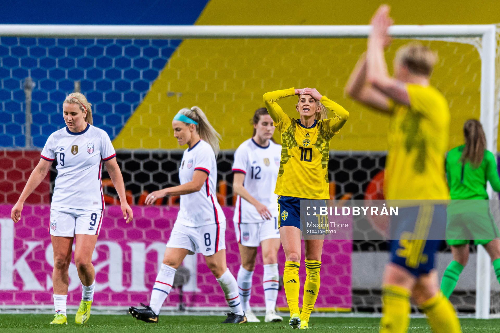 Sofia Jakobsson of Sweden looks dejected