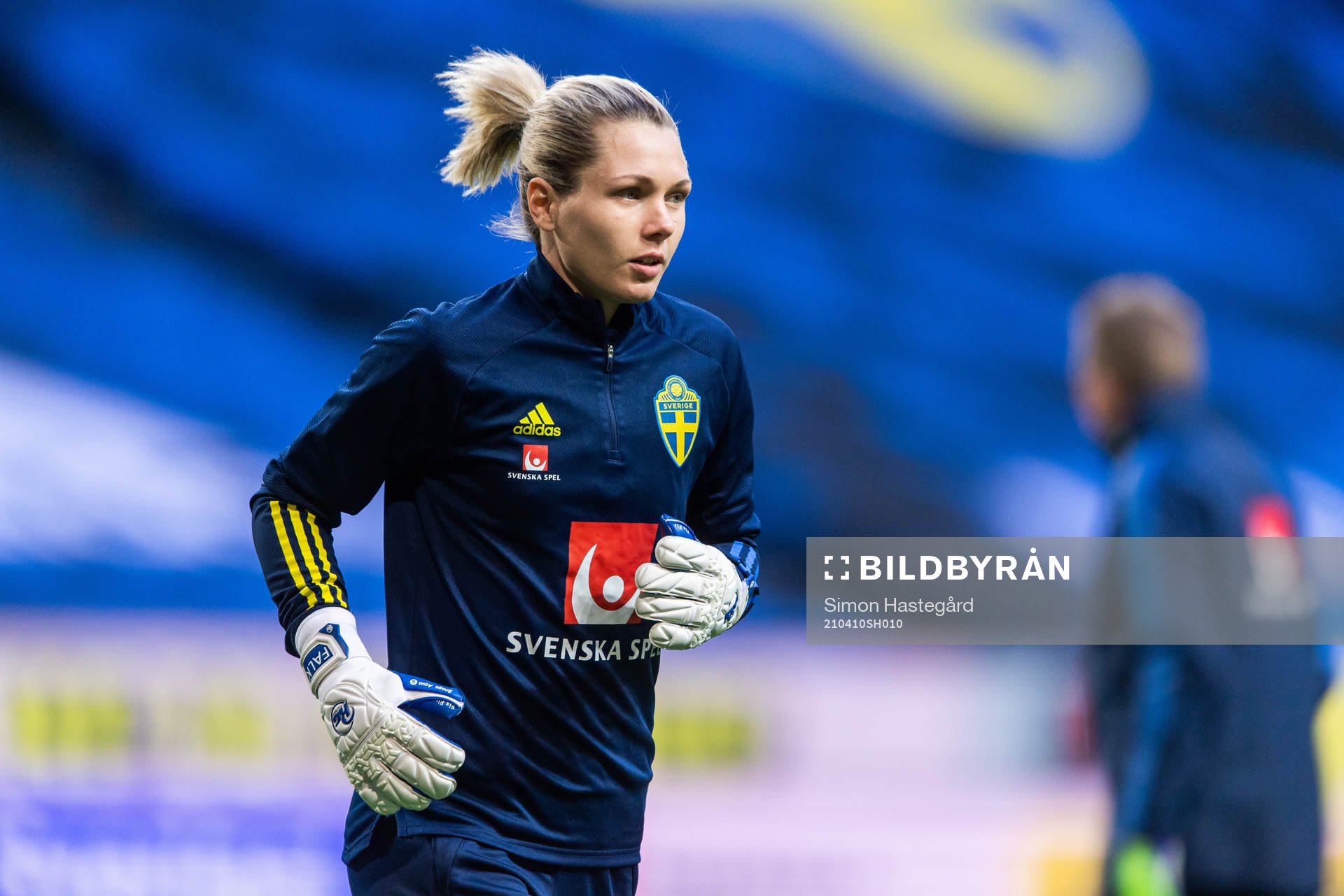 Goalkeeper Jennifer Falk of Sweden