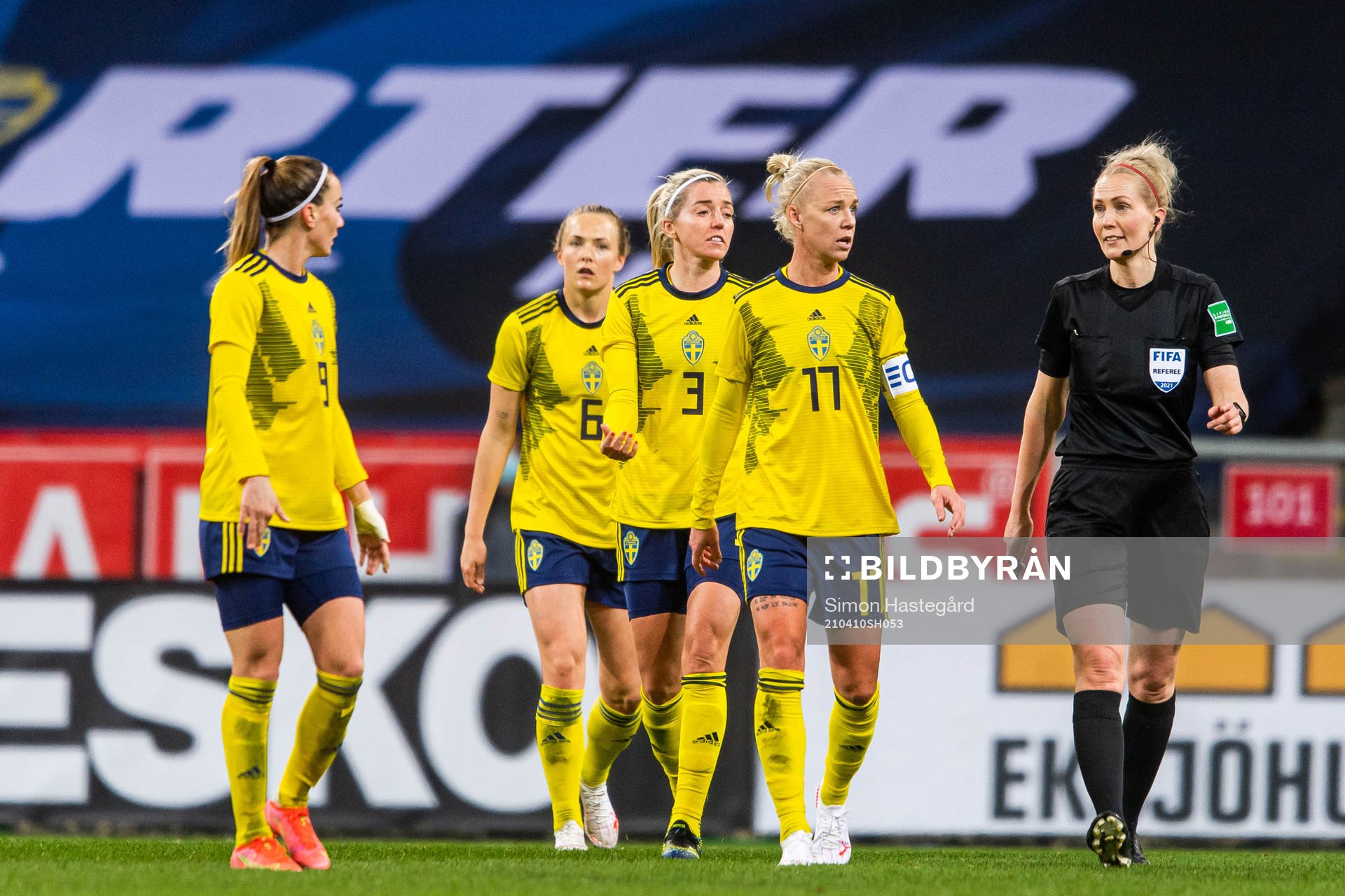 Kosovare Asllani, Magdalena Eriksson, Linda Sembrant and