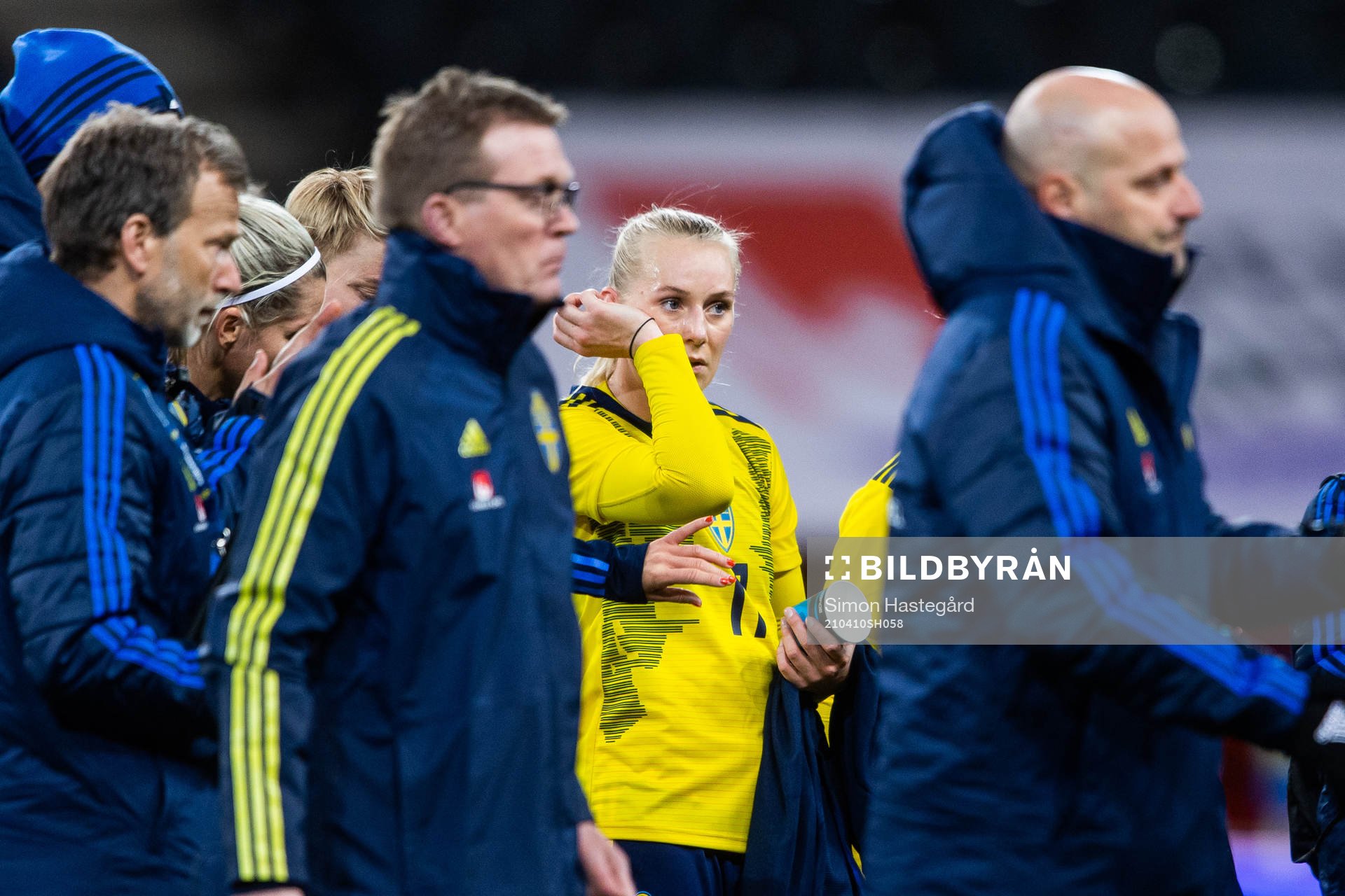 Stina Blackstenius of Sweden looks dejected