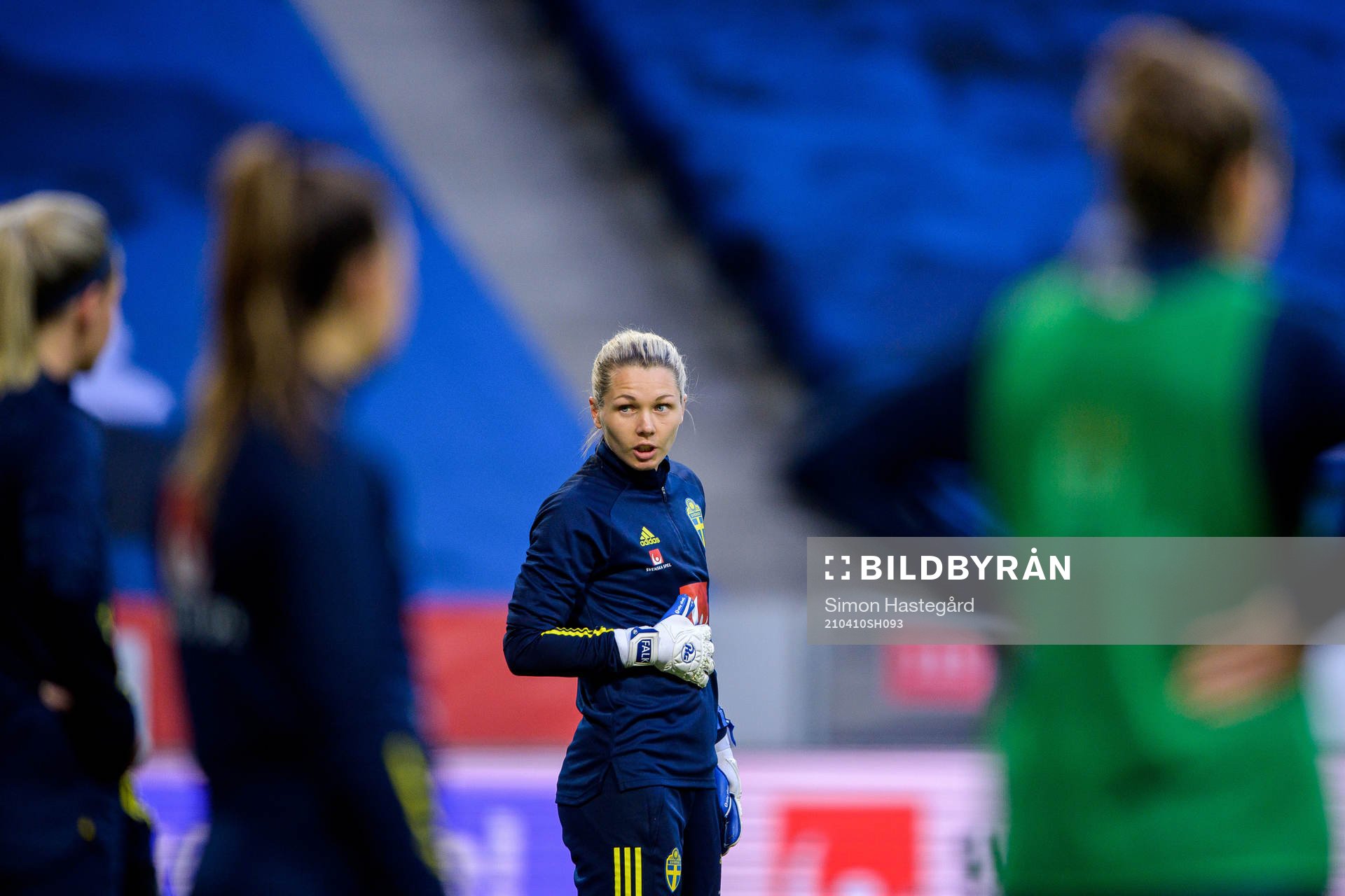Goalkeeper Jennifer Falk of Sweden